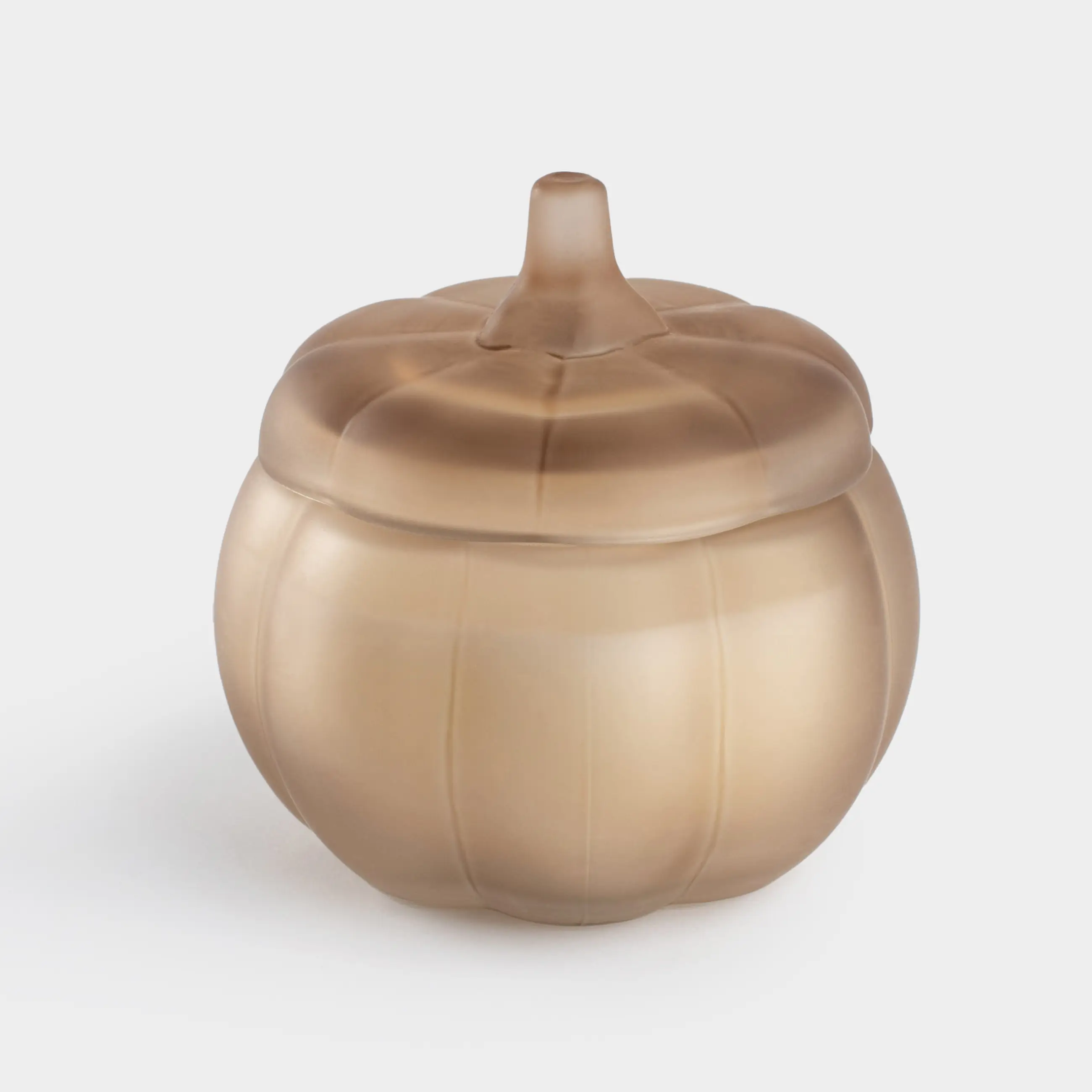 Свеча ароматическая, 8 см, в подсвечнике, с крышкой, керамика, Тыква, White musk warm vanilla, Pumpkin shape