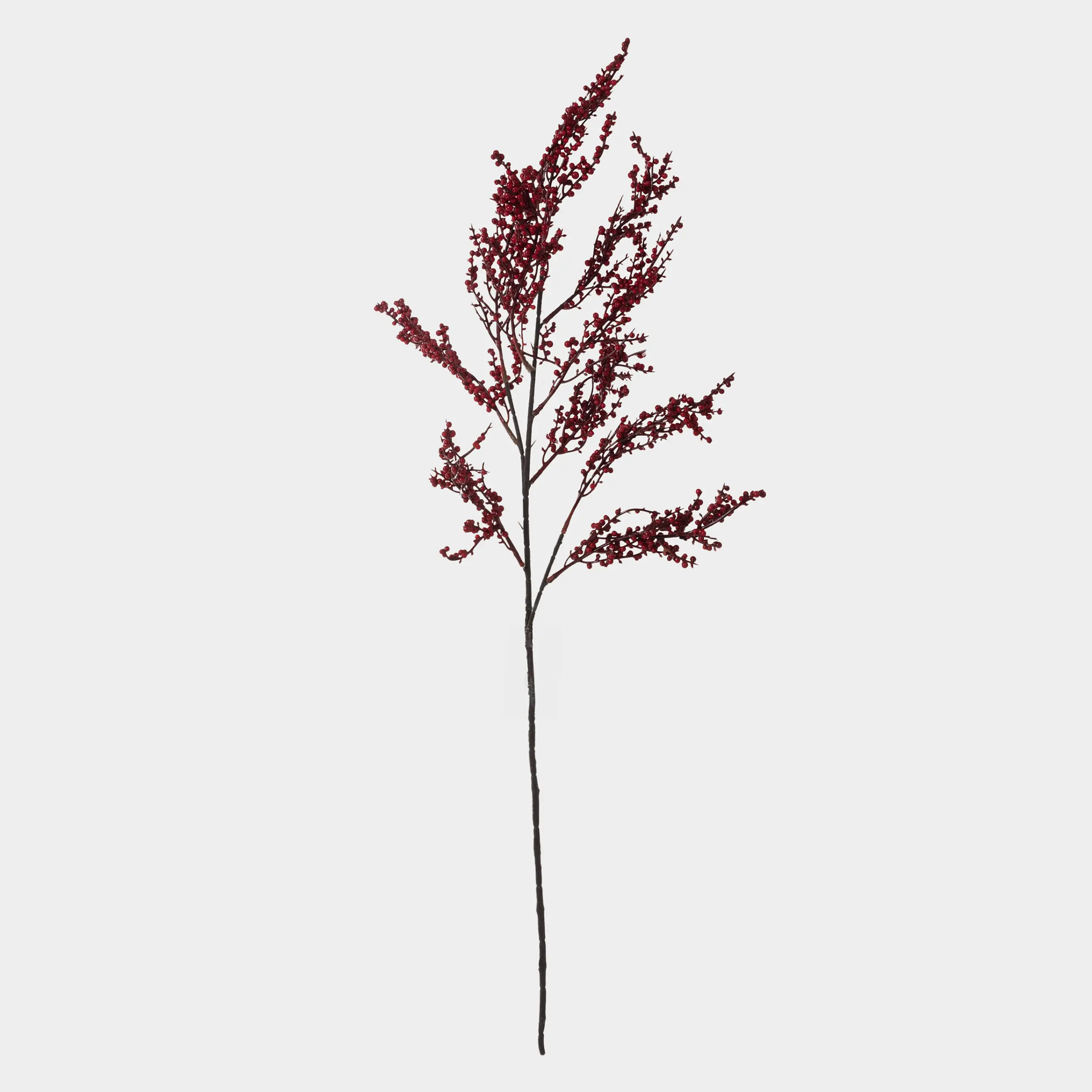 Ветка декоративная, 82 см, пеноплат/пластик, Красные ягоды, Red berry