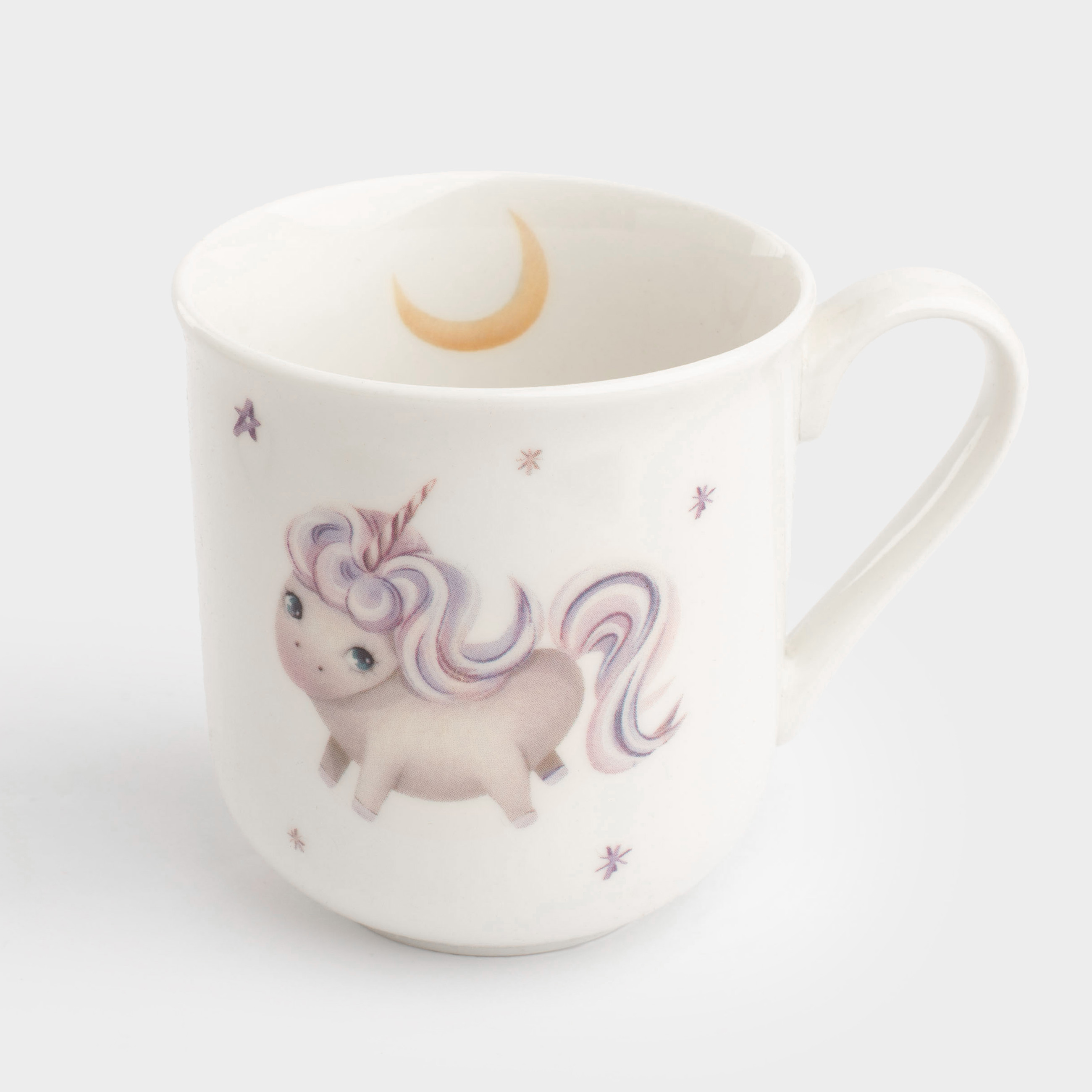 Набор посуды, детский, 1 перс, 3 пр, фарфор N, белый, Единорог и месяц, Unicorn, image-5