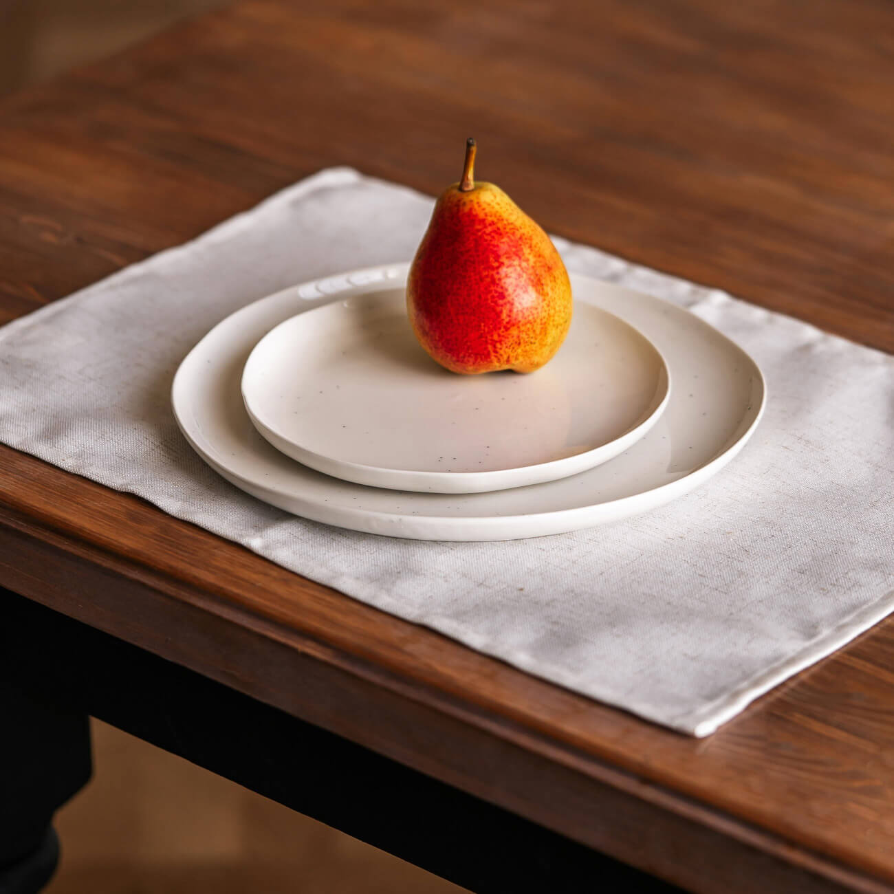 

Салфетка под приборы, 30х45 см, полиэстер/лен, прямоугольная, бежевая, Меланж, Melange specks