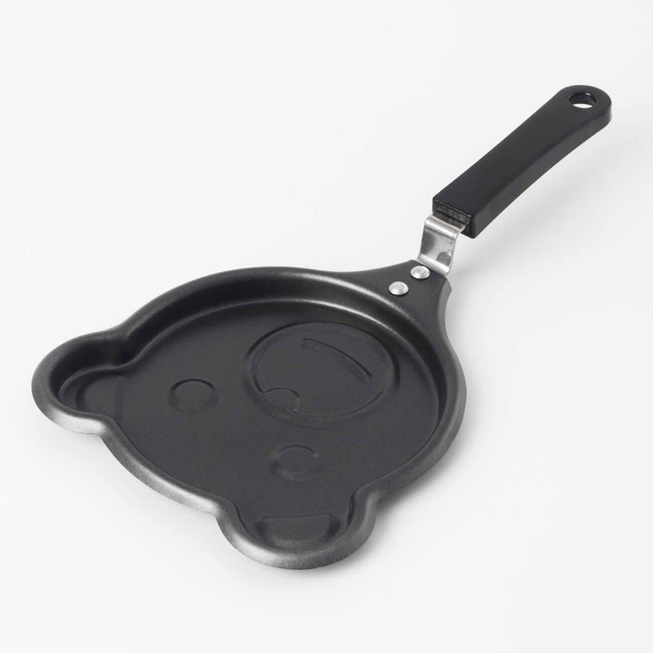 Сковорода для омлета и панкейков, 13 см, с покрытием, сталь, черная, Мишка, Bear крючок для вязания с тефлоновым покрытием d 4 мм 15 см