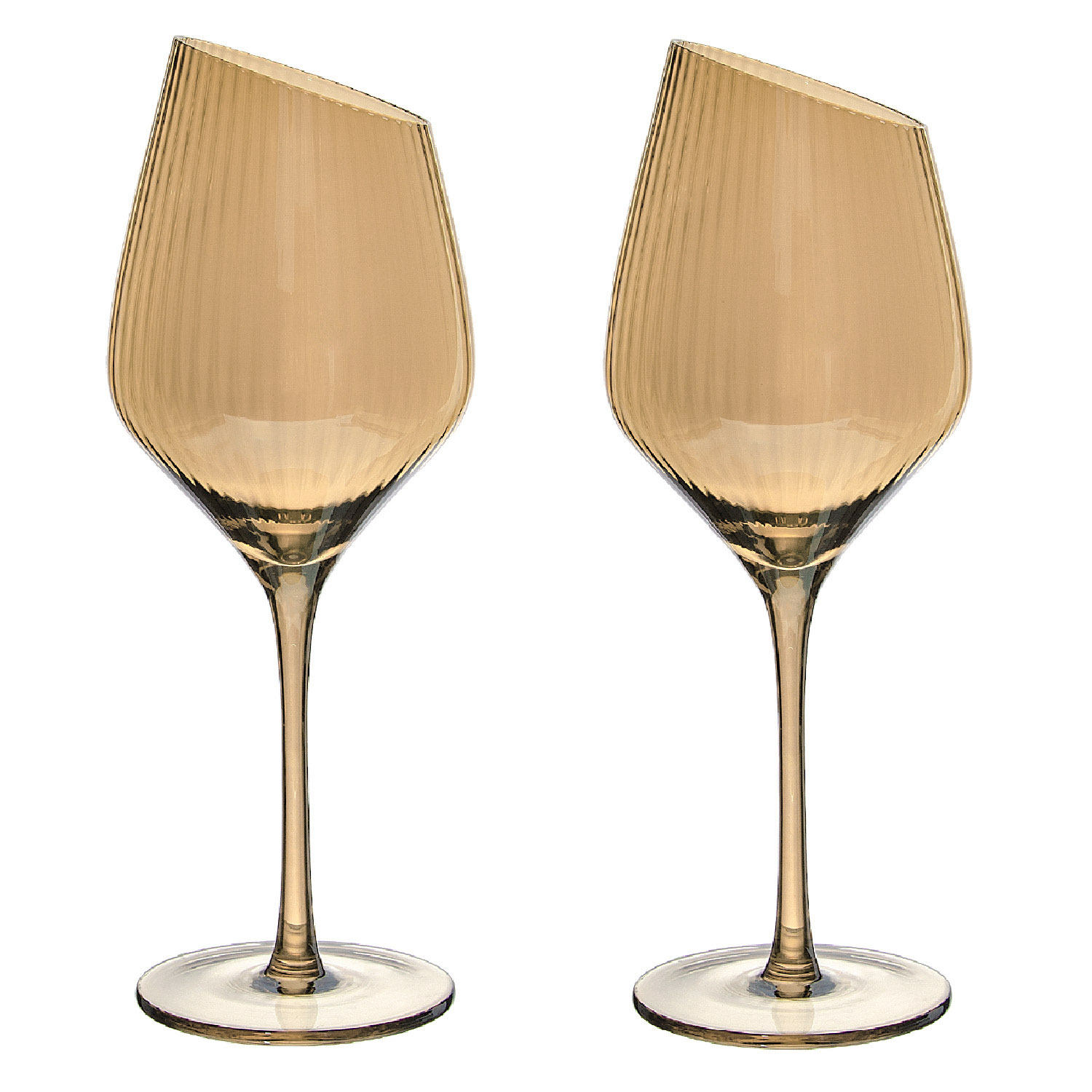 Kuchenland Бокал для белого вина, 460 мл, 2 шт, стекло, янтарный, Charm R color - фото 1