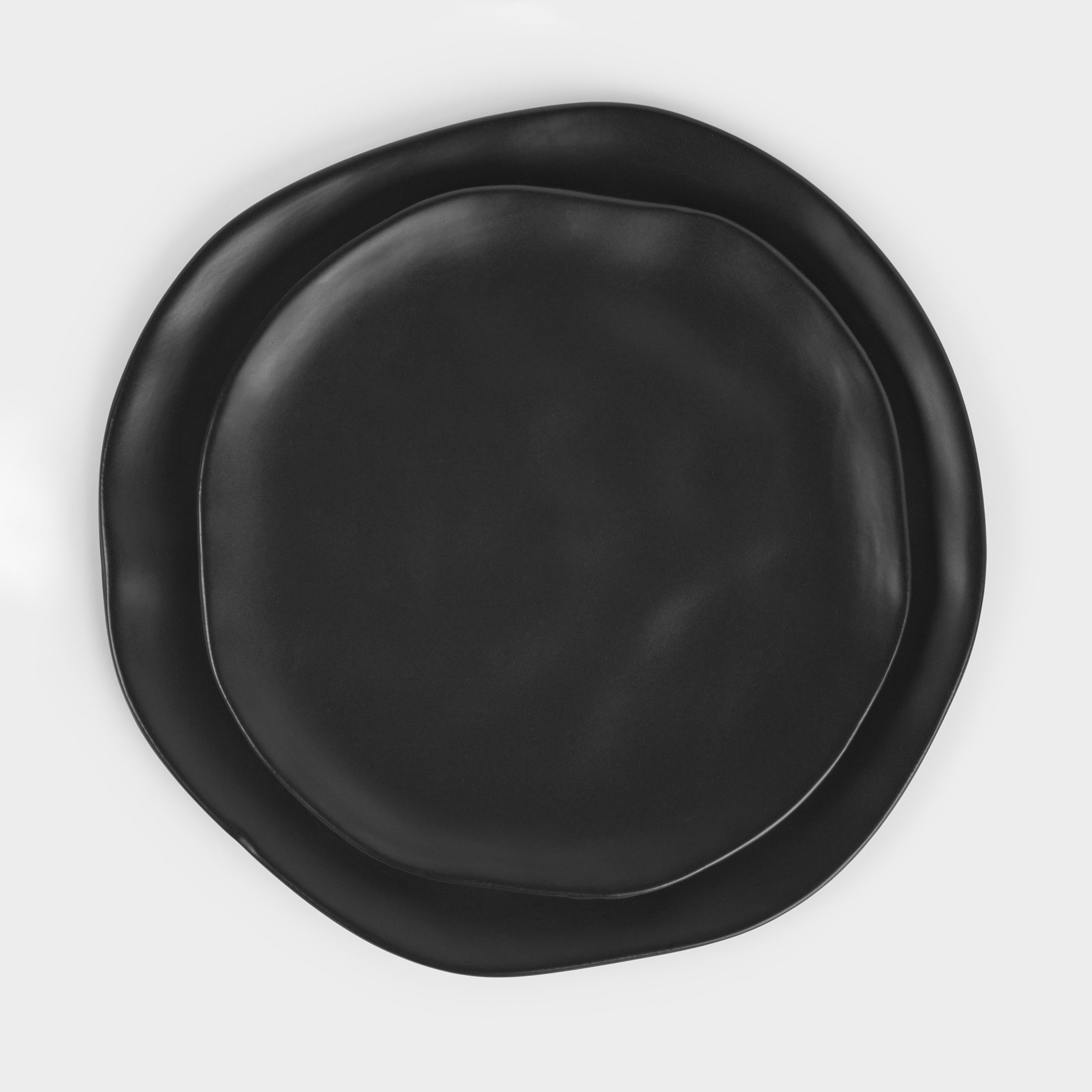 Сервиз обеденный, 6 перс, 18 пр, керамика, черный, Мятый эффект, Crumple black, image-2