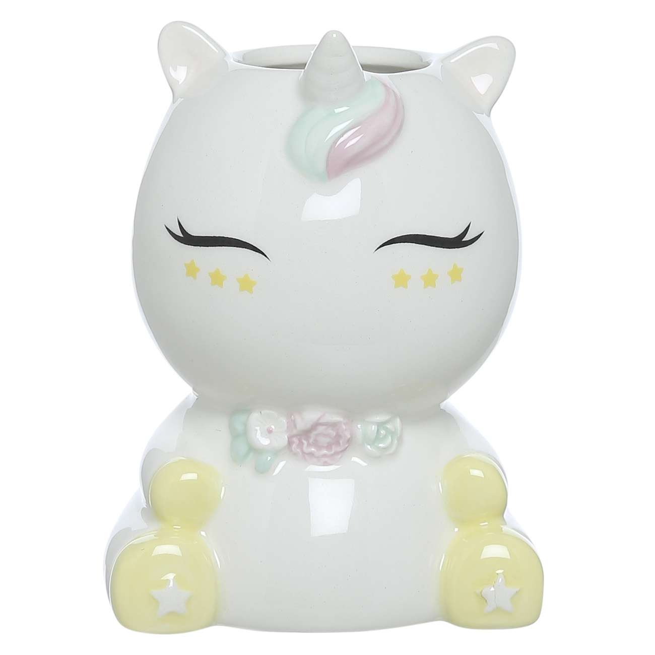 

Стакан для зубных щеток, 11 см, керамика, белый, Единорог, Unicorn