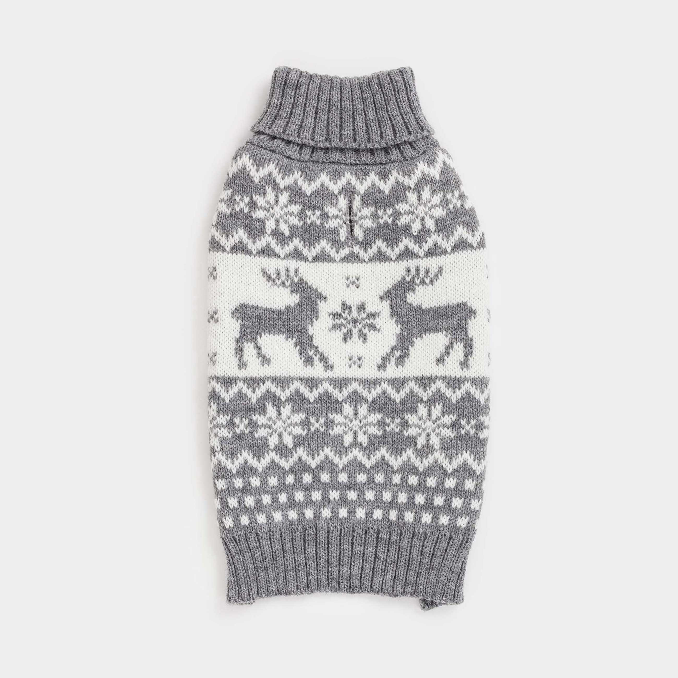 Свитер для животных,  акрил, серо-белый, Рождественский узор, Fashion pet, image-0