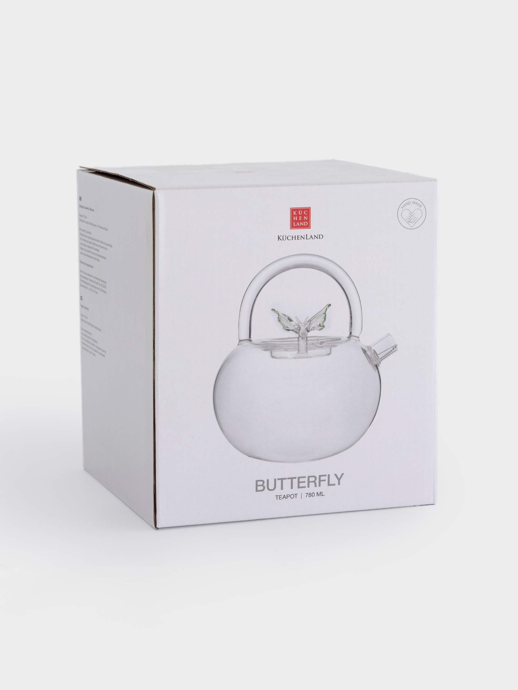 Чайник заварочный, 780 мл, стекло Б/сталь, Бабочка, Butterfly, image-4