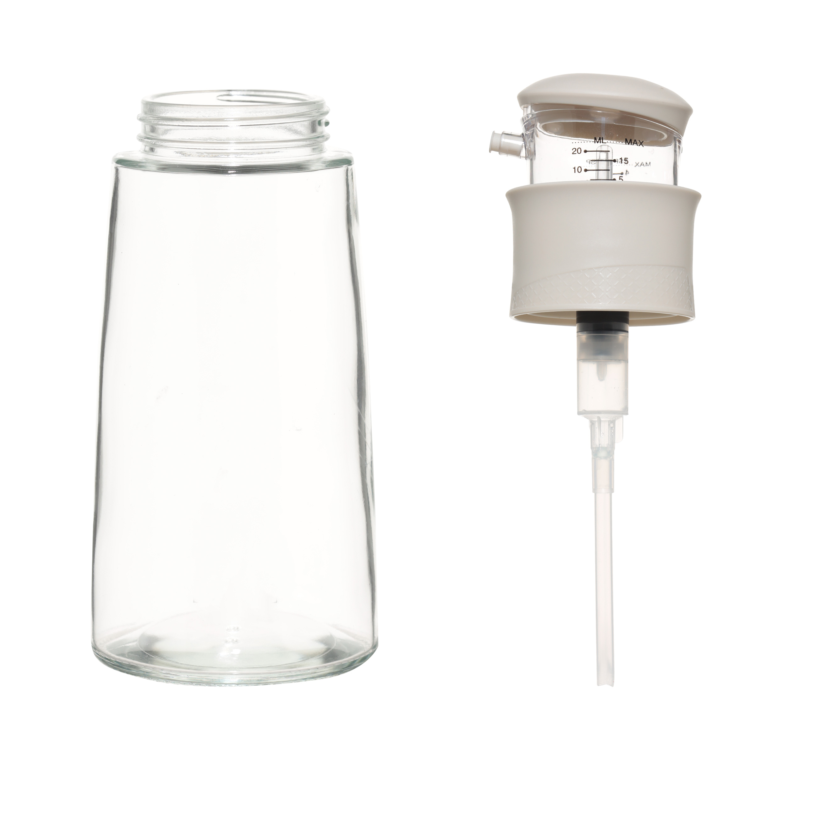 Бутылка для масла или уксуса, 320 мл, с мерным дозатором, стекло/пластик, бежевая, Assist изображение № 2