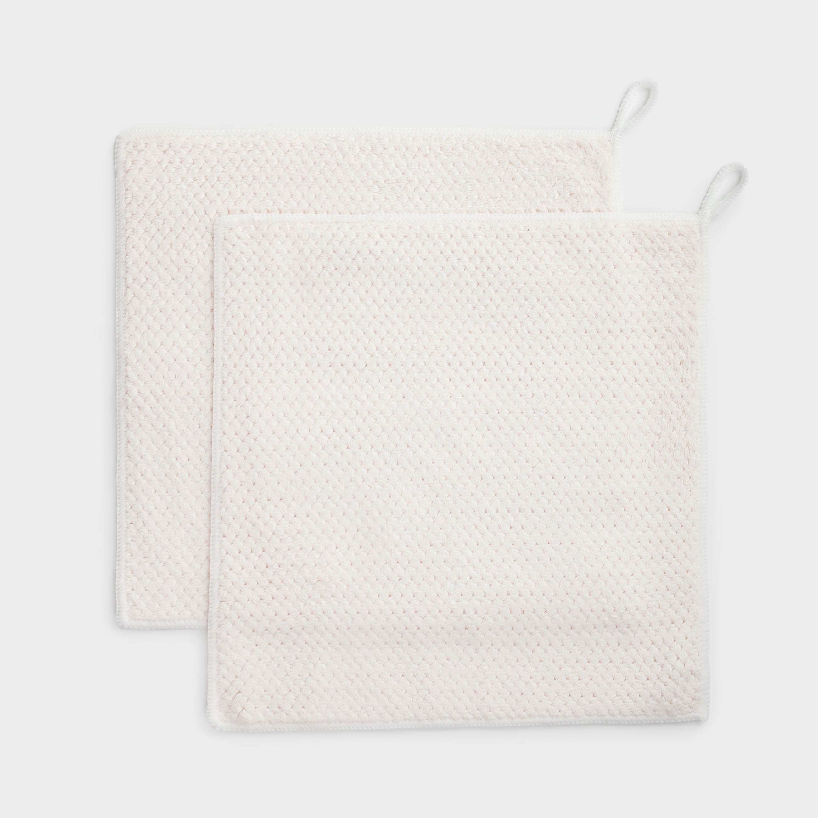Полотенце, 30х30 см, 2 шт, флис, молочное, Ratine, image-1