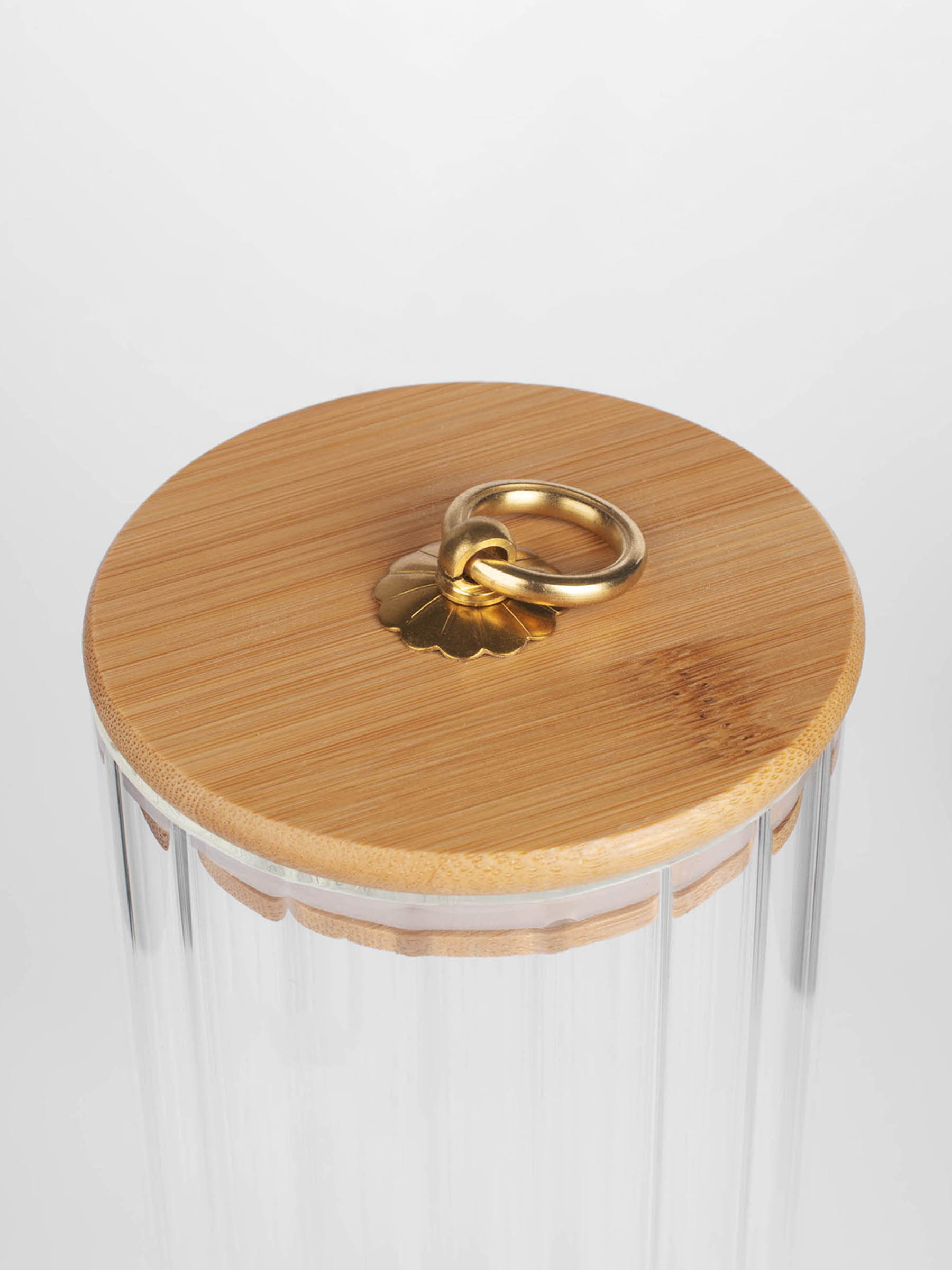 Банка для сыпучих продуктов, 1,1 л, стекло Б/бамбук, Camellia, image-2