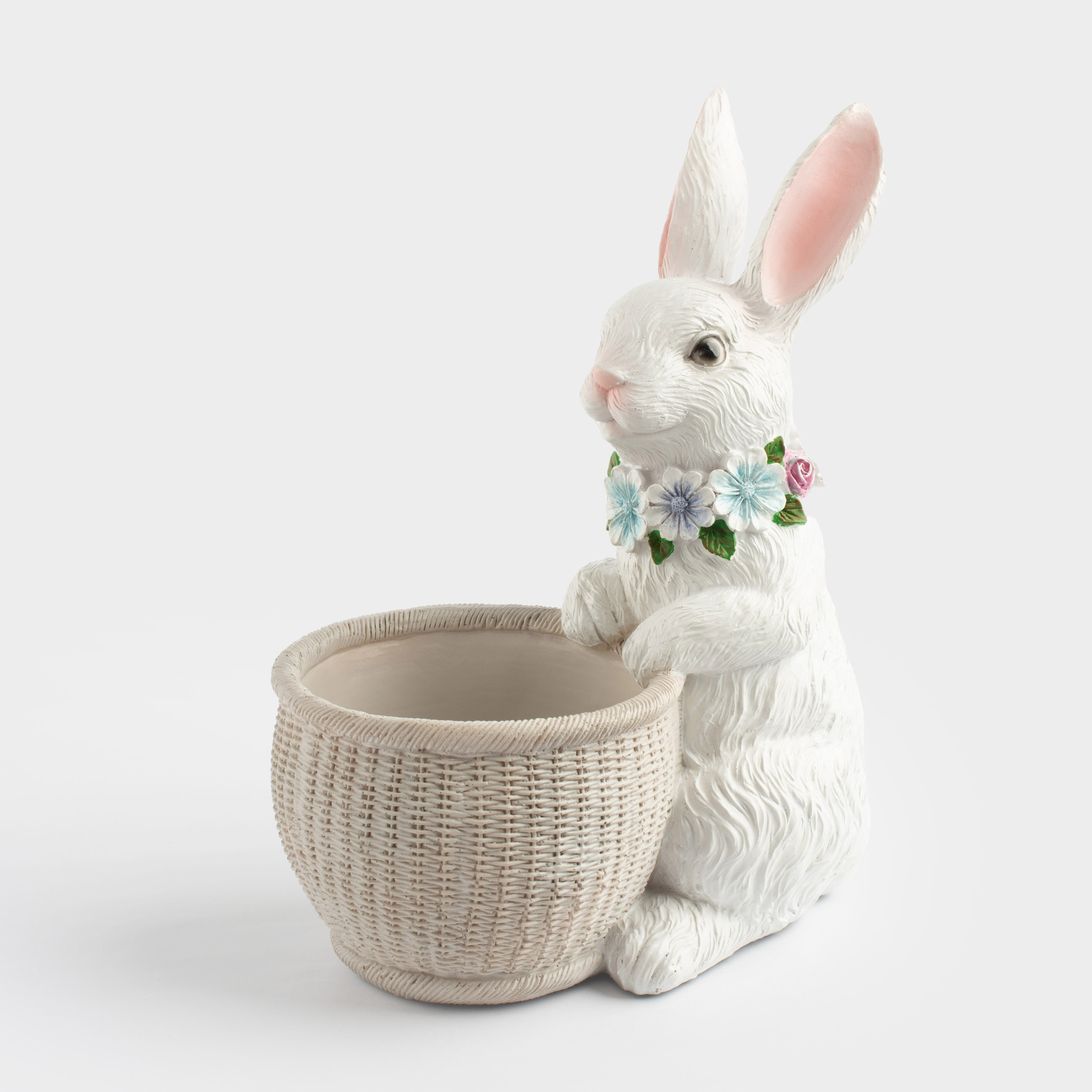 Конфетница 21x27 см полирезин серо-бежевая Кролик с корзинкой Easter 1993₽