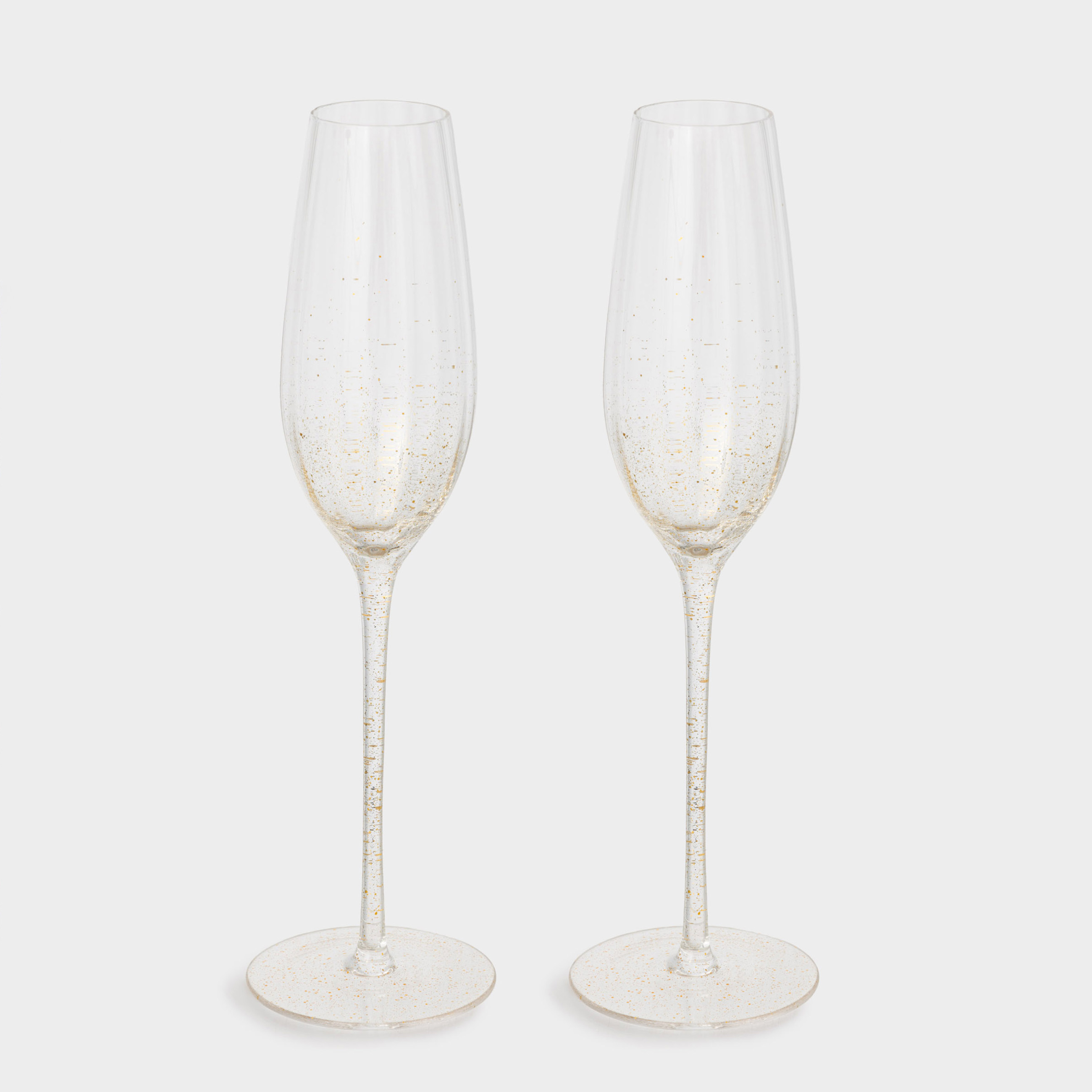 Бокал для шампанского 210 мл 2 шт стекло Золотистые брызги Filo R speck 2990₽