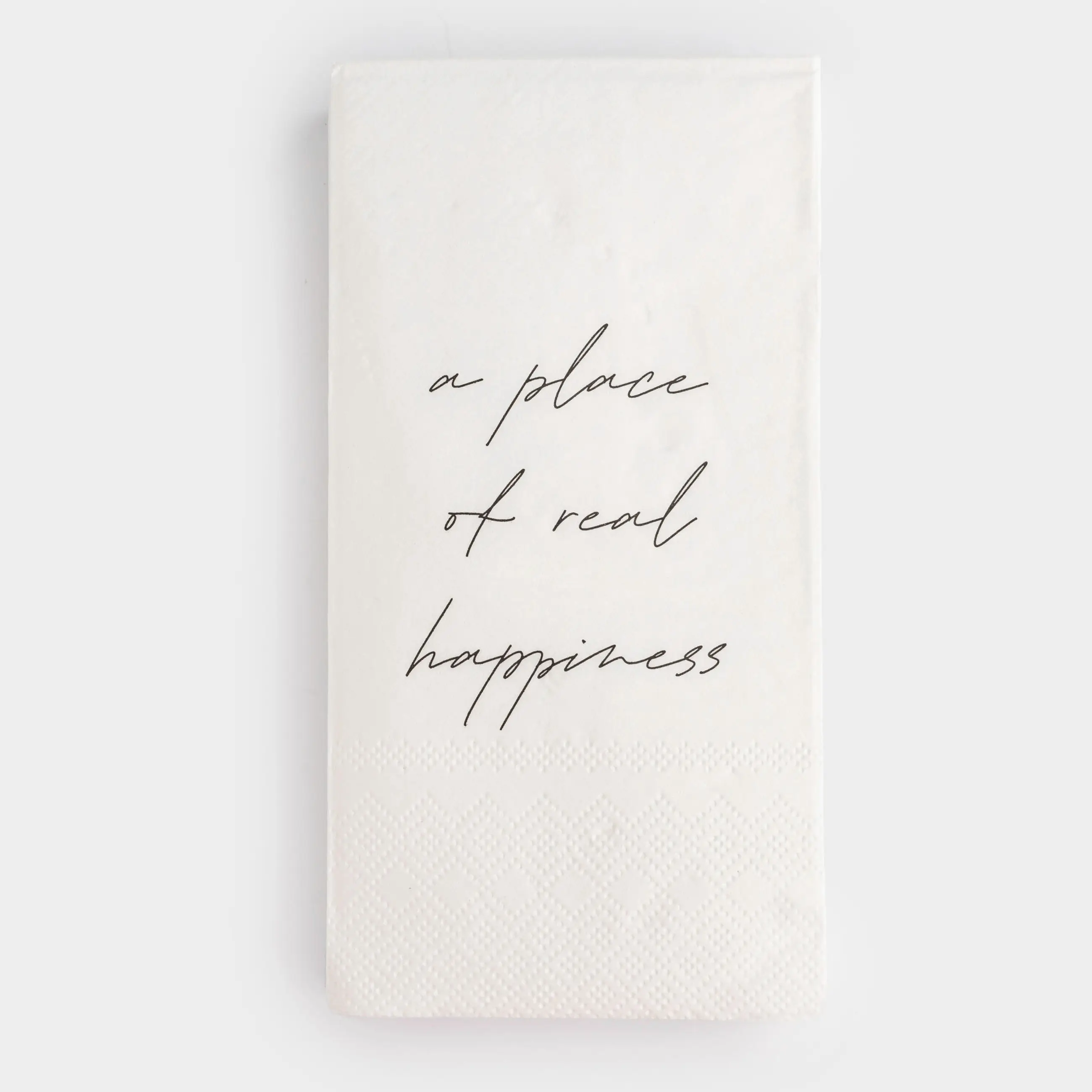 Салфетки бумажные, 33х33 см, 20 шт, прямоугольные, белые, A place of real happiness, Scroll