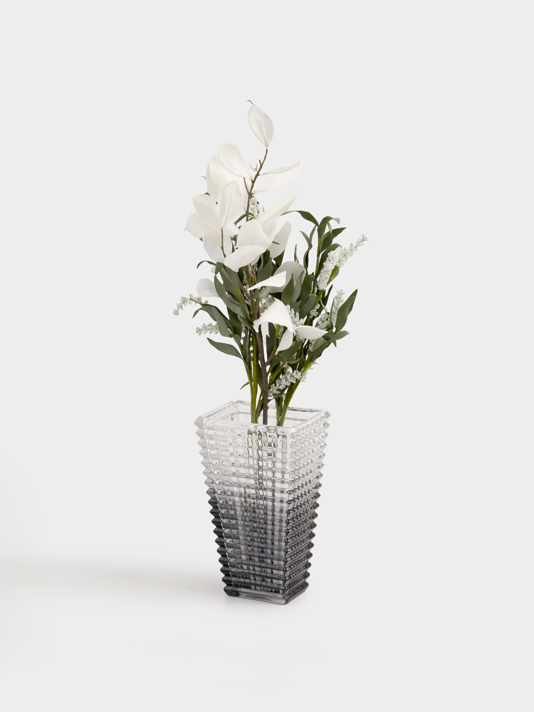 Ваза для цветов, 28 см, стекло Р, серый градиент, Mosaic color, image-5