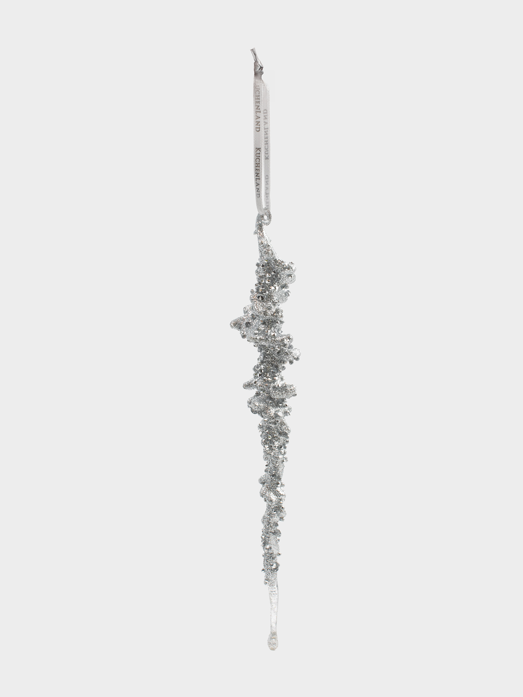 Игрушка елочная, 25 см, акрил, серебристая, Сосулька, Figure sparkle, image-3