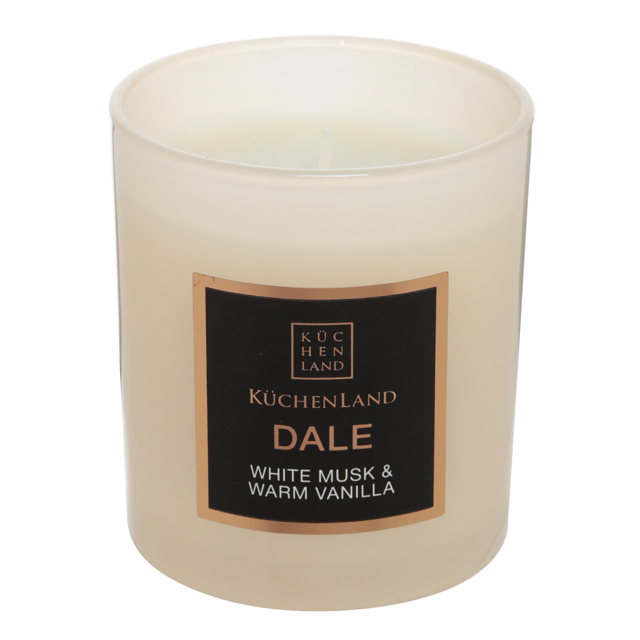 Свеча ароматическая, 9 см, в подсвечнике, с крышкой, стекло, White musk and Warm Vanilla, Dale изображение № 2