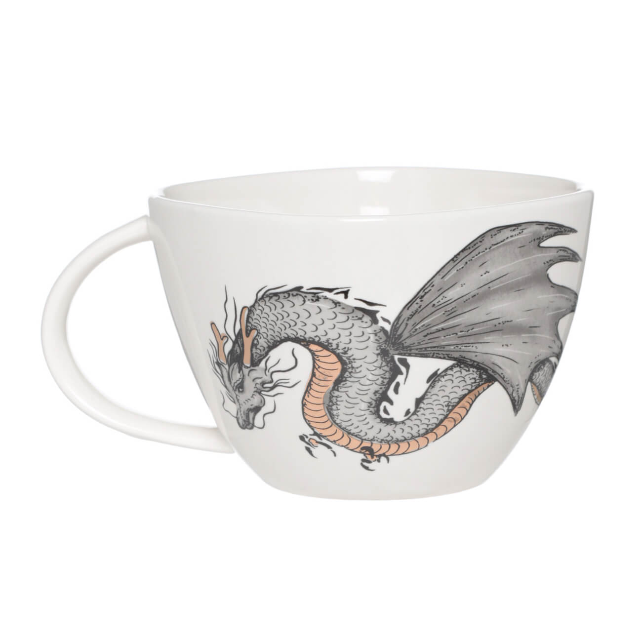 

Кружка, 500 мл, фарфор P, золотисто-серая, Дракон, Dragon rainira