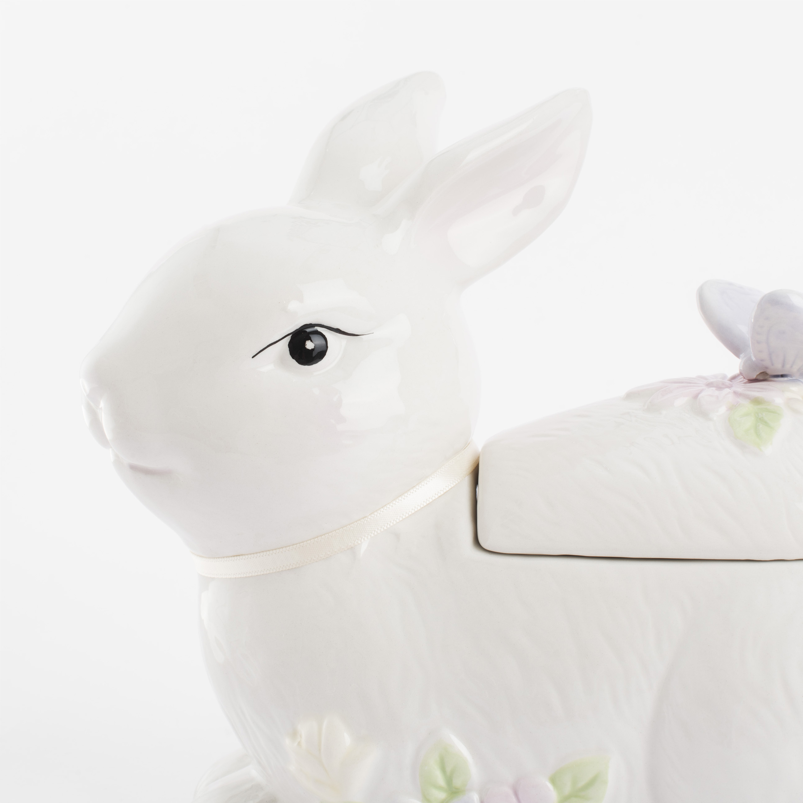Емкость для хранения, 25х19 см, 1,1 л, керамика, белая, Кролик с бабочкой, Easter изображение № 5