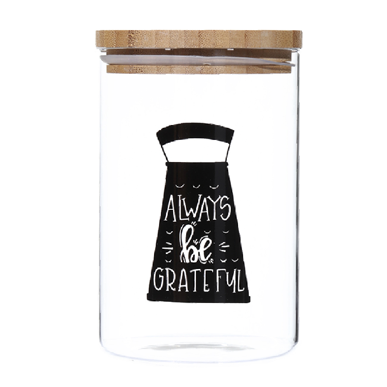 

Kuchenland Банка для сыпучих продуктов, 1 л, стекло Б/бамбук, Терка