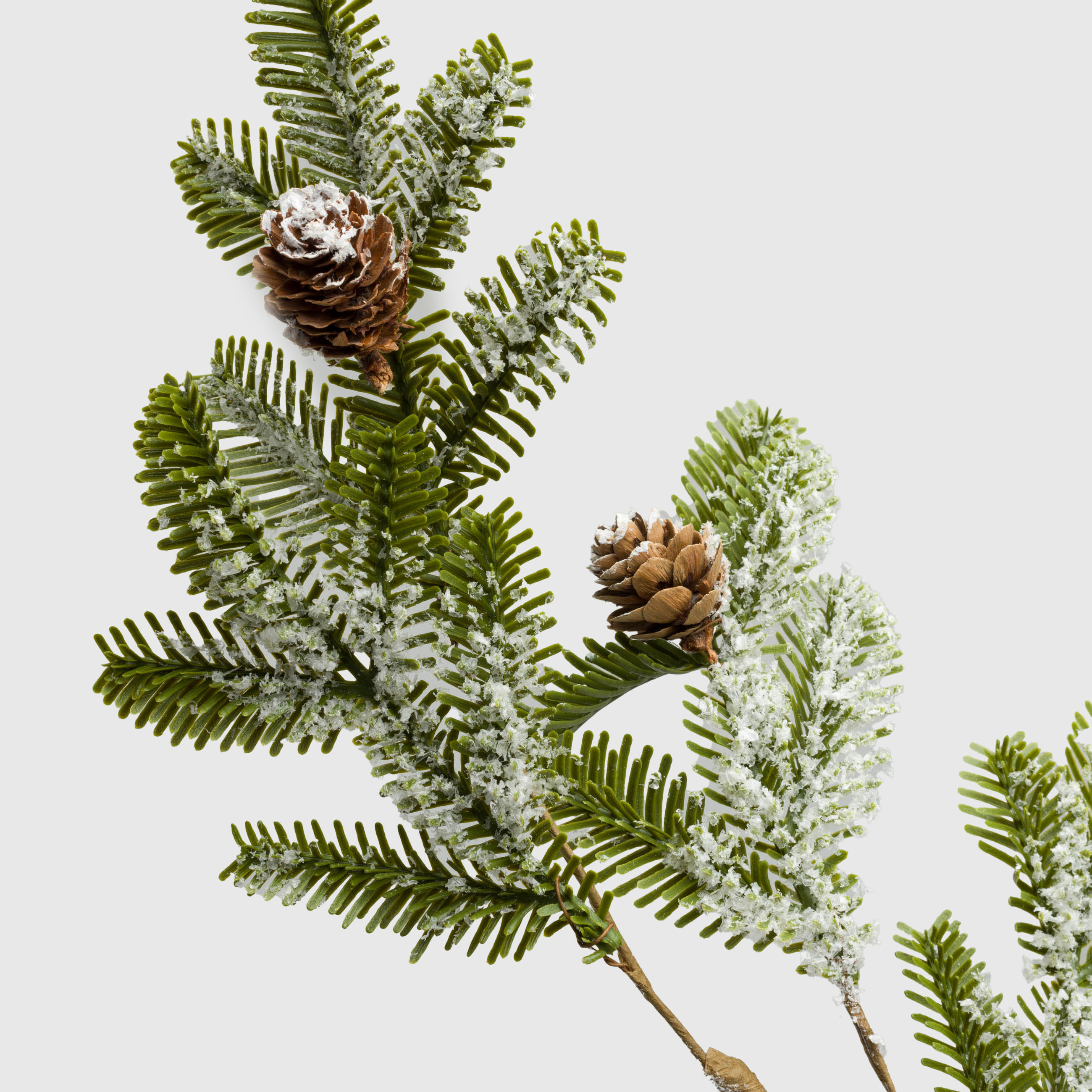 Ветка декоративная, 71 см, полиэтилен, Хвоя с шишками, Conifer decor, image-3