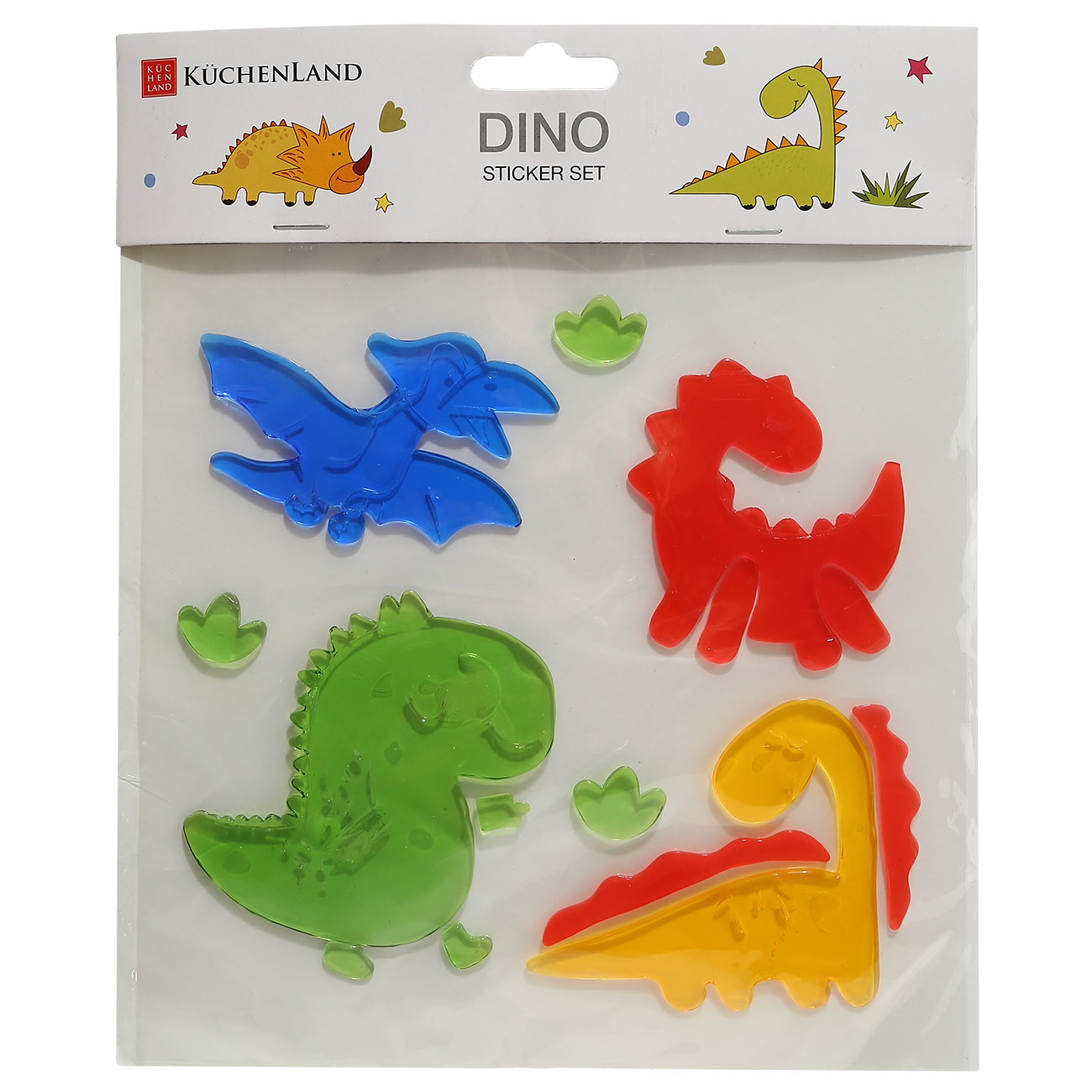 

Набор наклеек, 20х20 см, многоразовые, термопластик, Динозавры, Dino