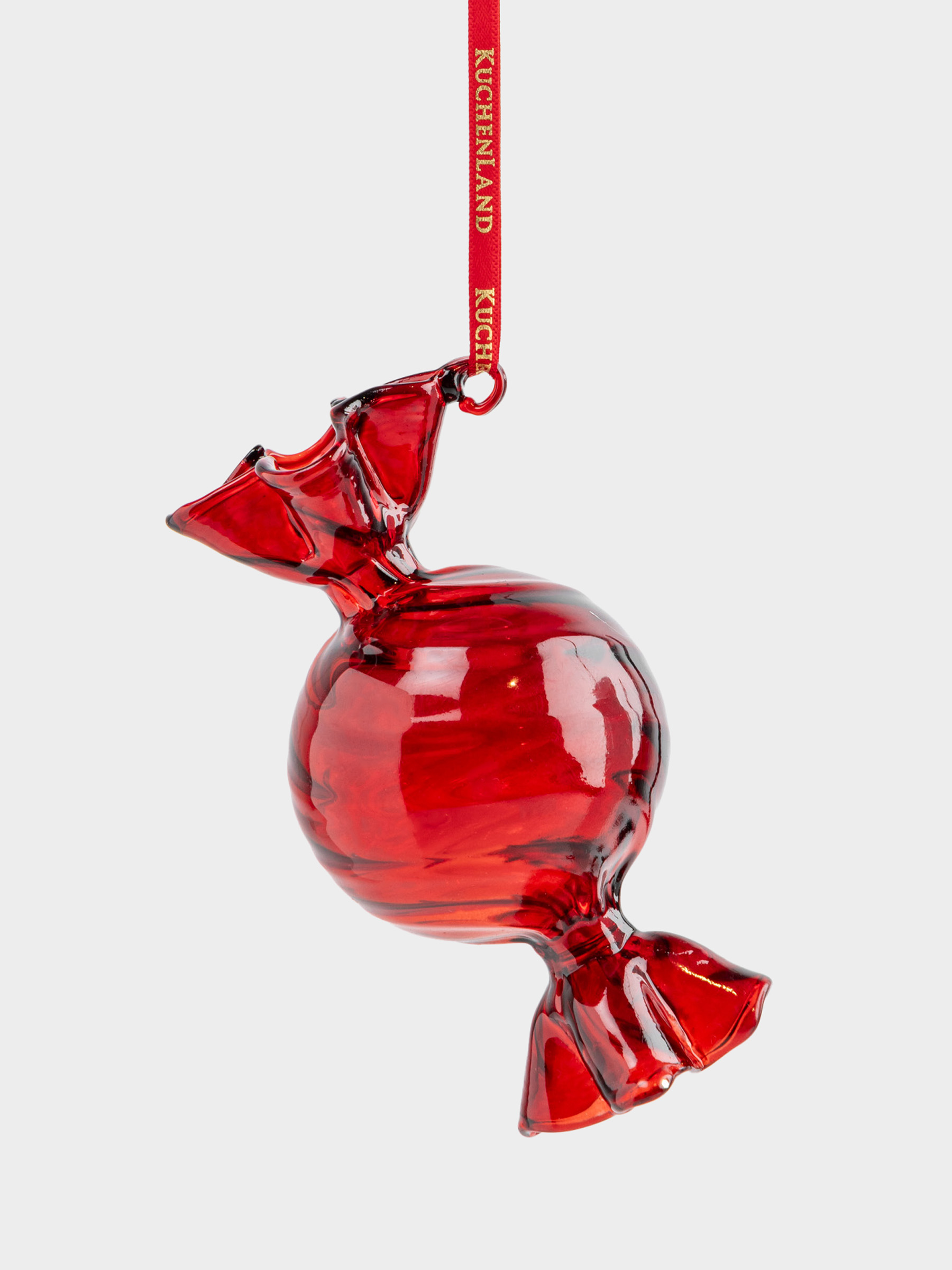 Игрушка елочная, 11 см, стекло, красная, Конфета, Figure christmas, image-0