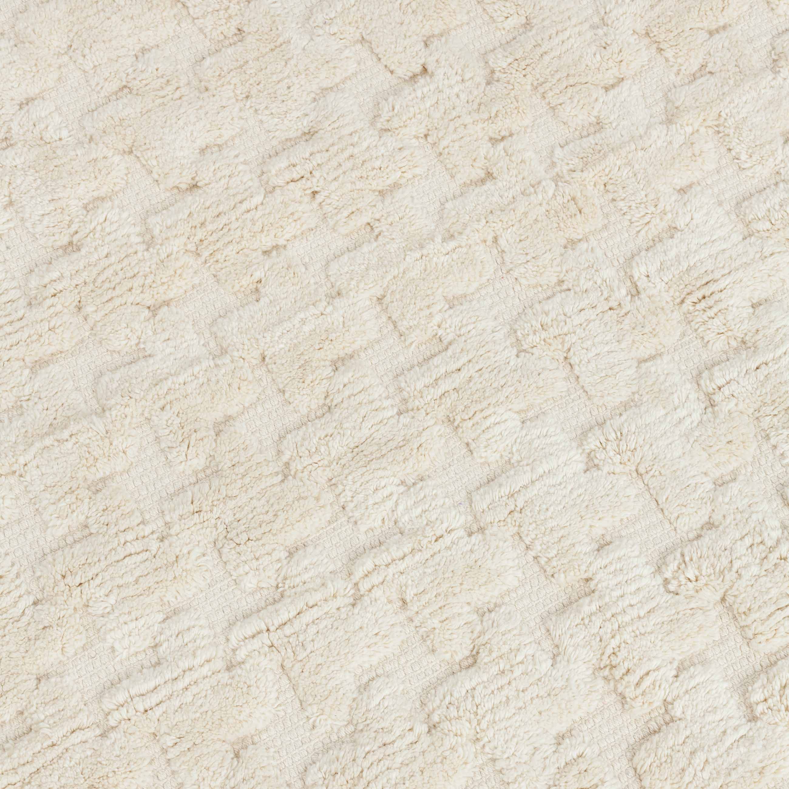 Коврик, 50х80 см, с бахромой, хлопок, песочный, Textured