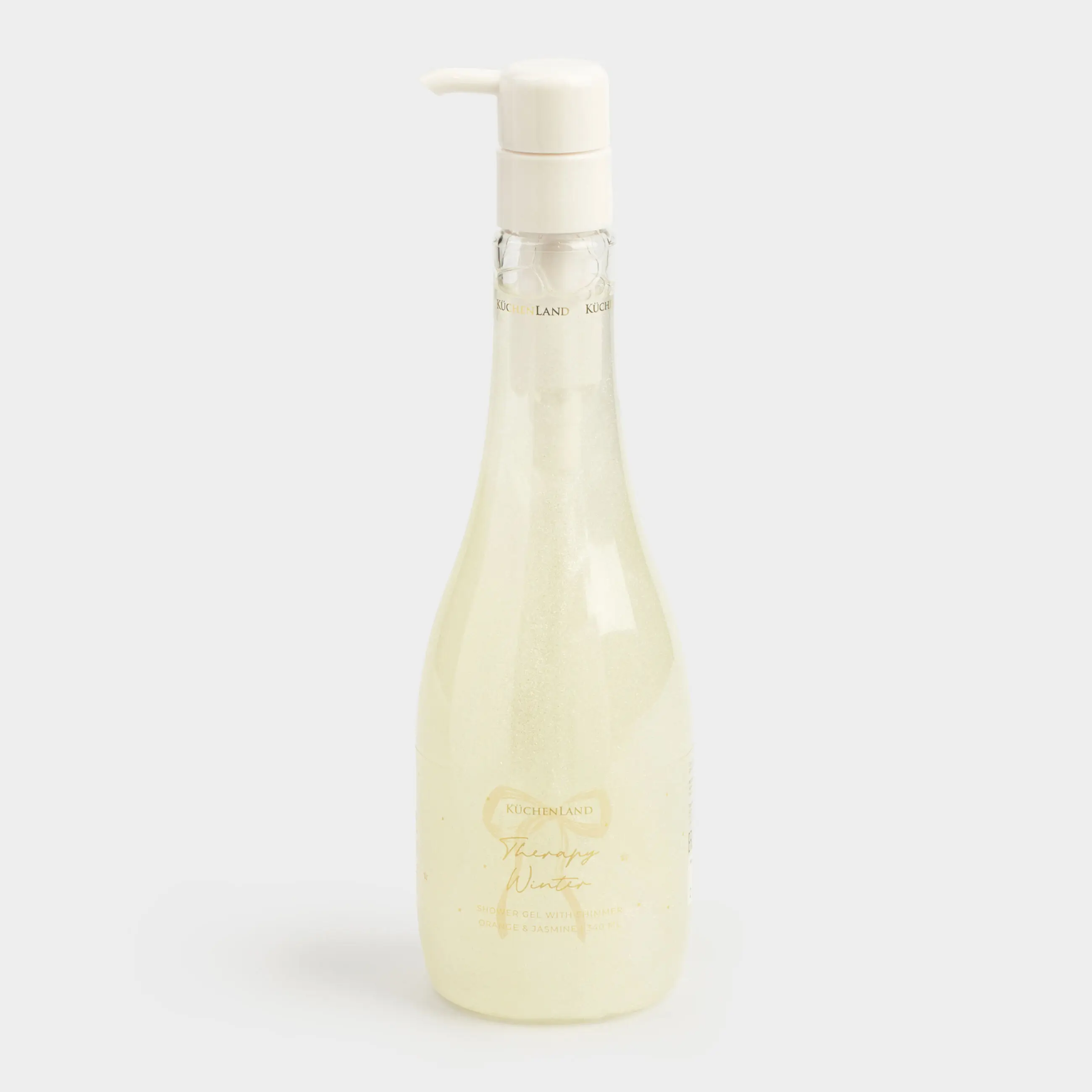 Гель для душа, 340 мл, с шиммером, увлажнение, Апельсин/Жасмин, серебристый, Therapy winter