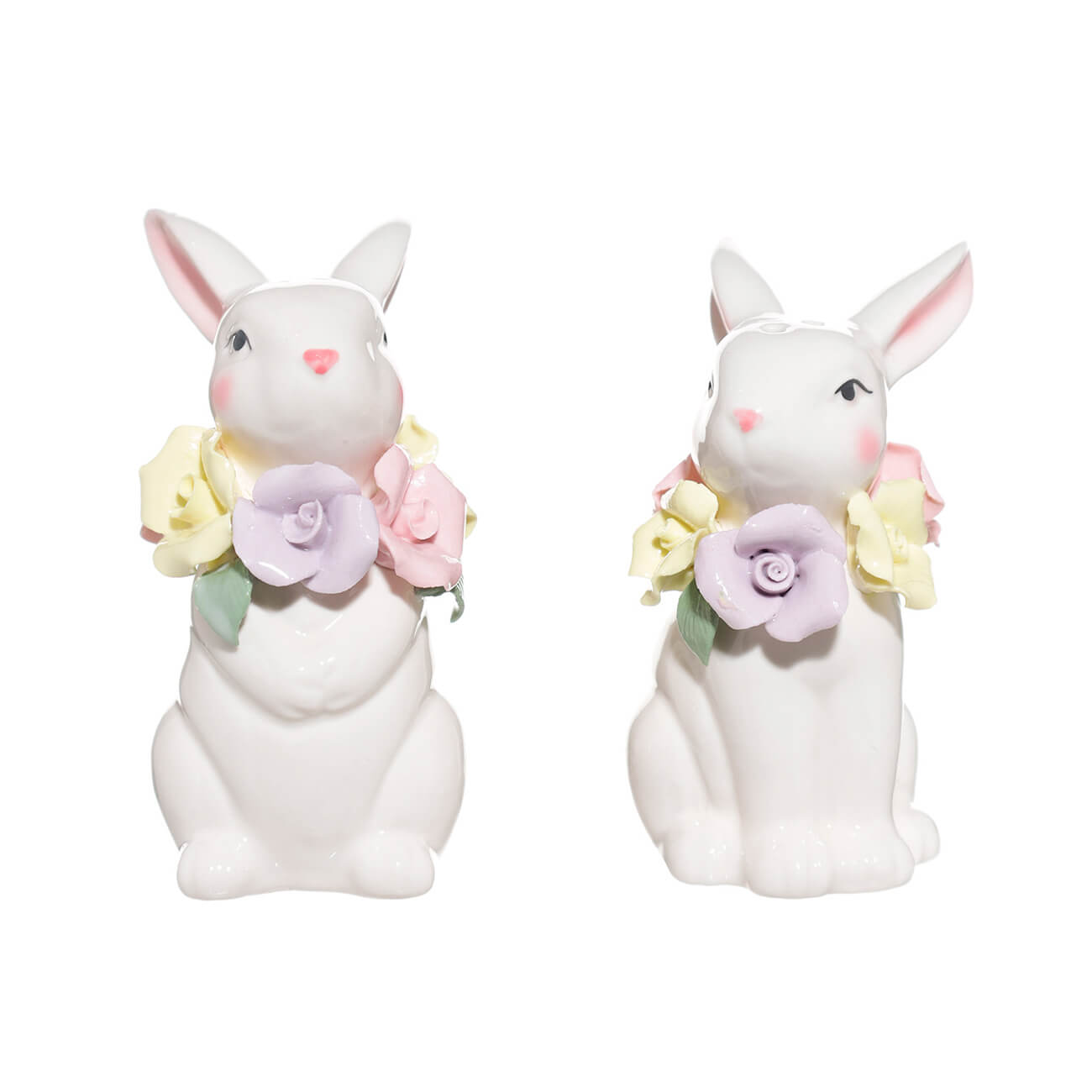 

Набор для соли и перца, 9 см, фарфор P, белый, Кролики в венках, Easter