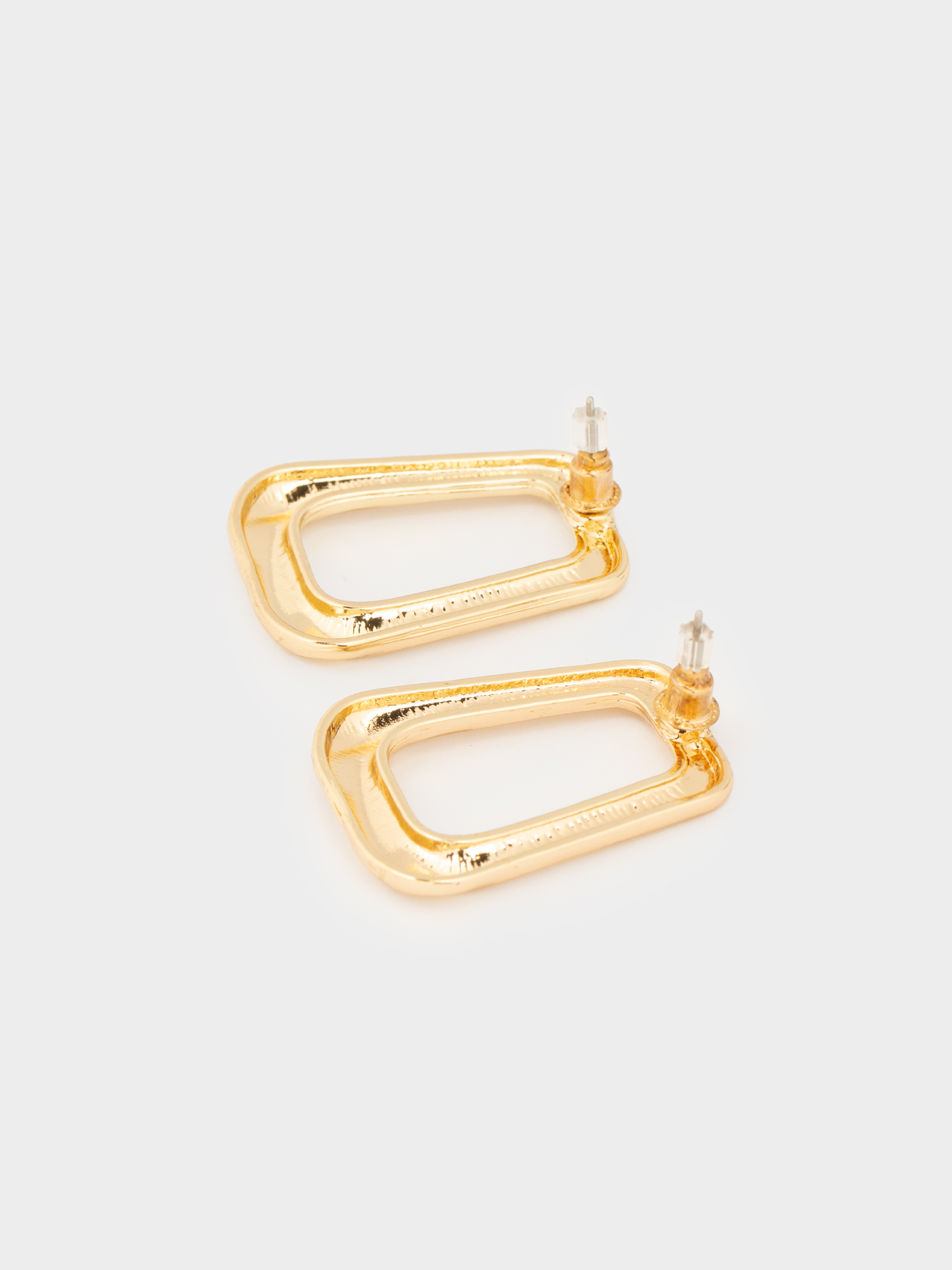 Серьги-пусеты, 3 см, 2 шт, металл, золотистые, Геометрия, Jewelry, image-1