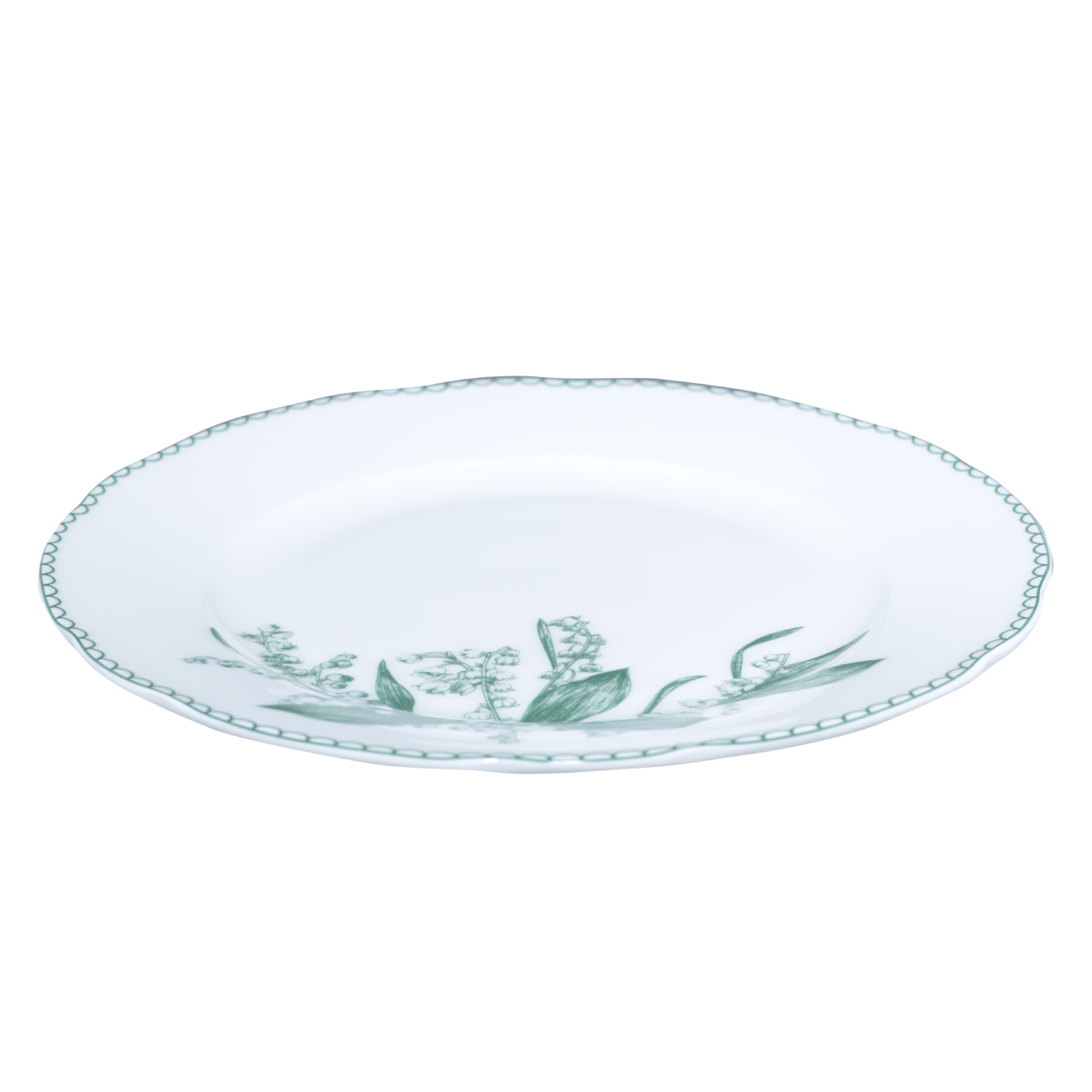 Тарелка десертная, 19 см, 2 шт, фарфор F, белая, Весенние ландыши, May-lily изображение № 4