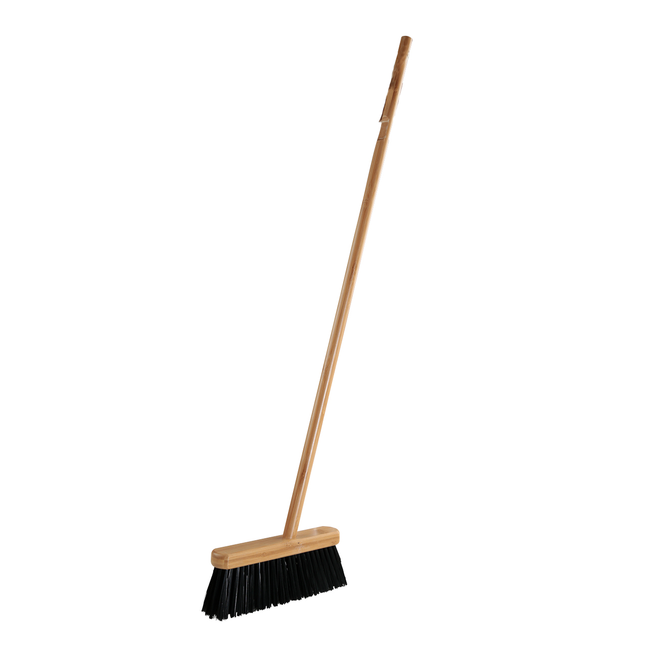 Щетка для мусора, с совком, 93 см, пластик/бамбук/сталь, черная, Black clean, image-2