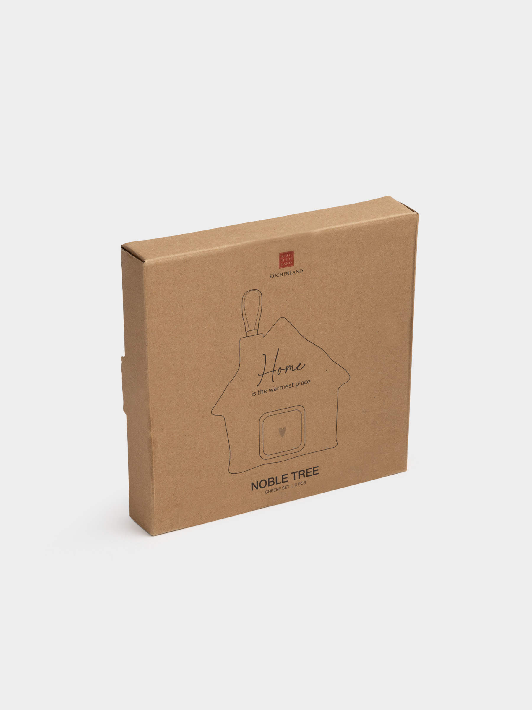 Набор для сыра, 3 пр, доска-блюдо/пиала, сталь/дерево/керамика, Домик, Noble tree, image-6