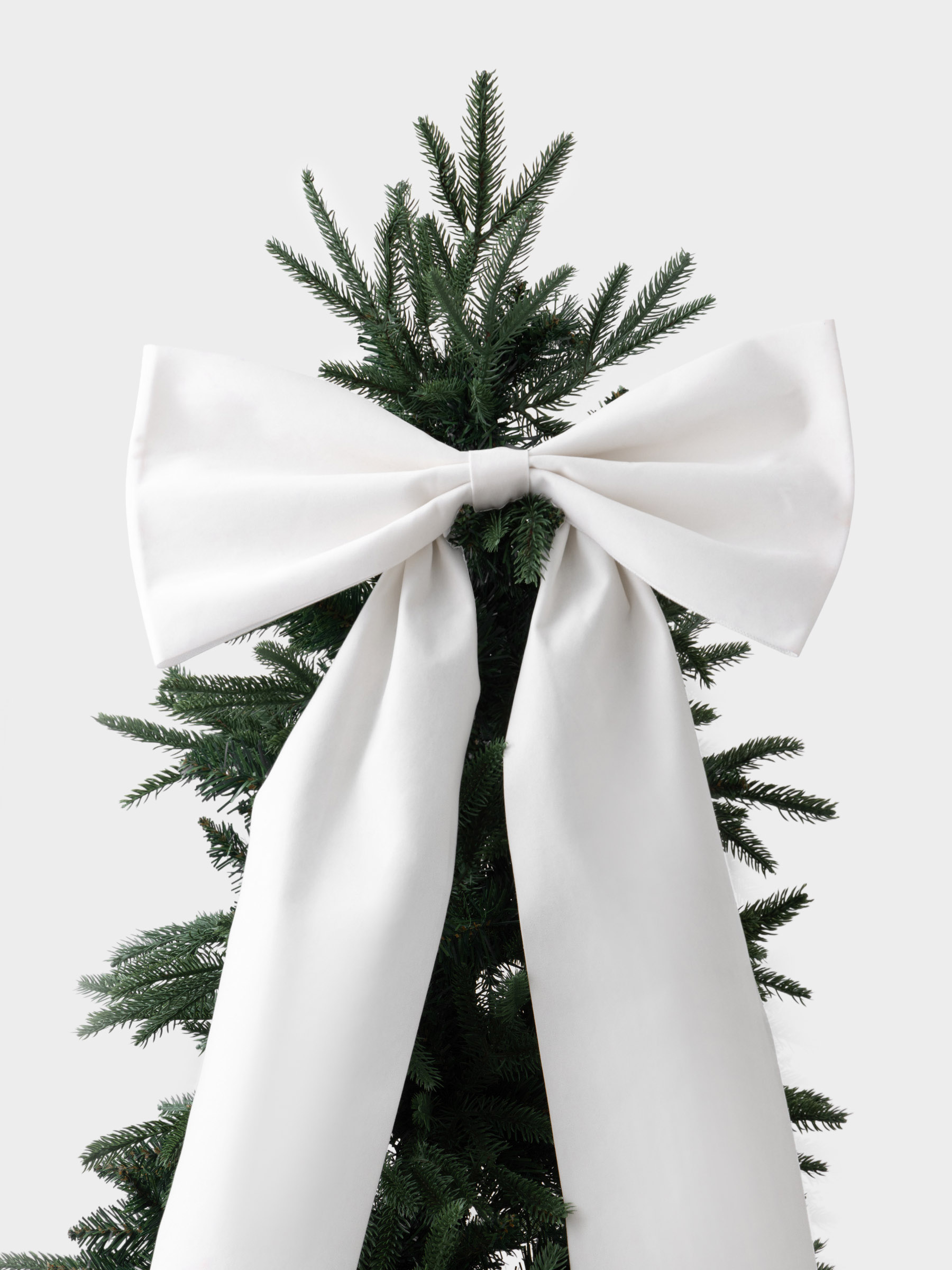 Украшение декоративное, 45x270 см, на клипсе, полиэстер, молочное, Бант, Bow velvet, image-4