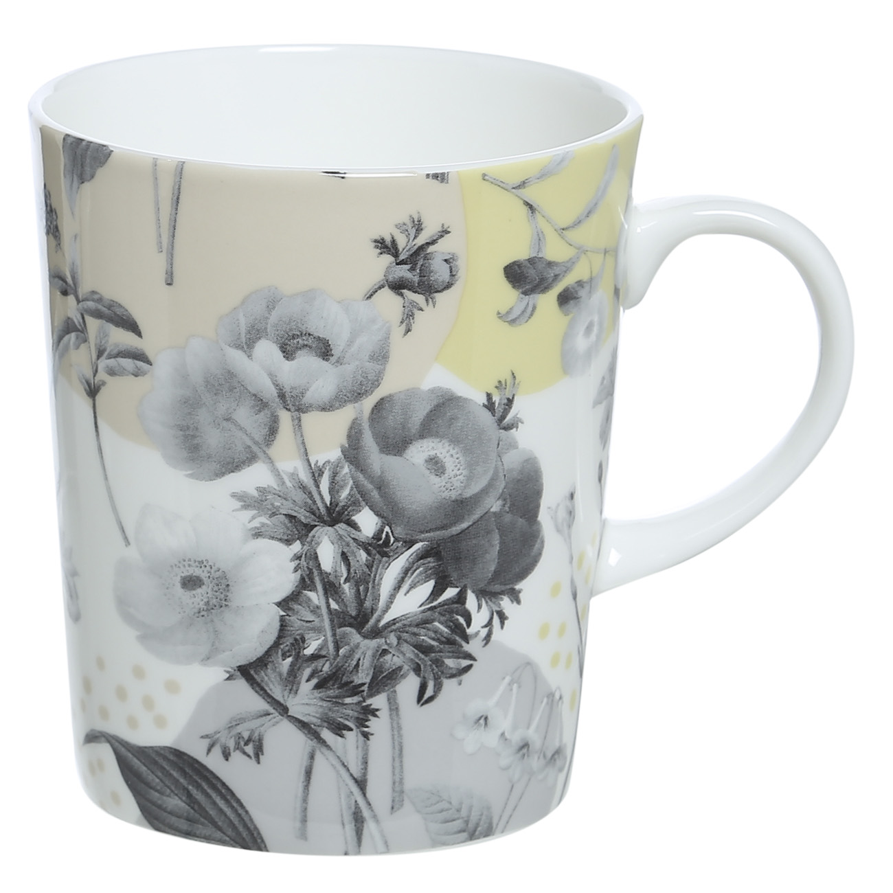 

Кружка, 380 мл, фарфор F, желтая, Цветы, Meadow flower