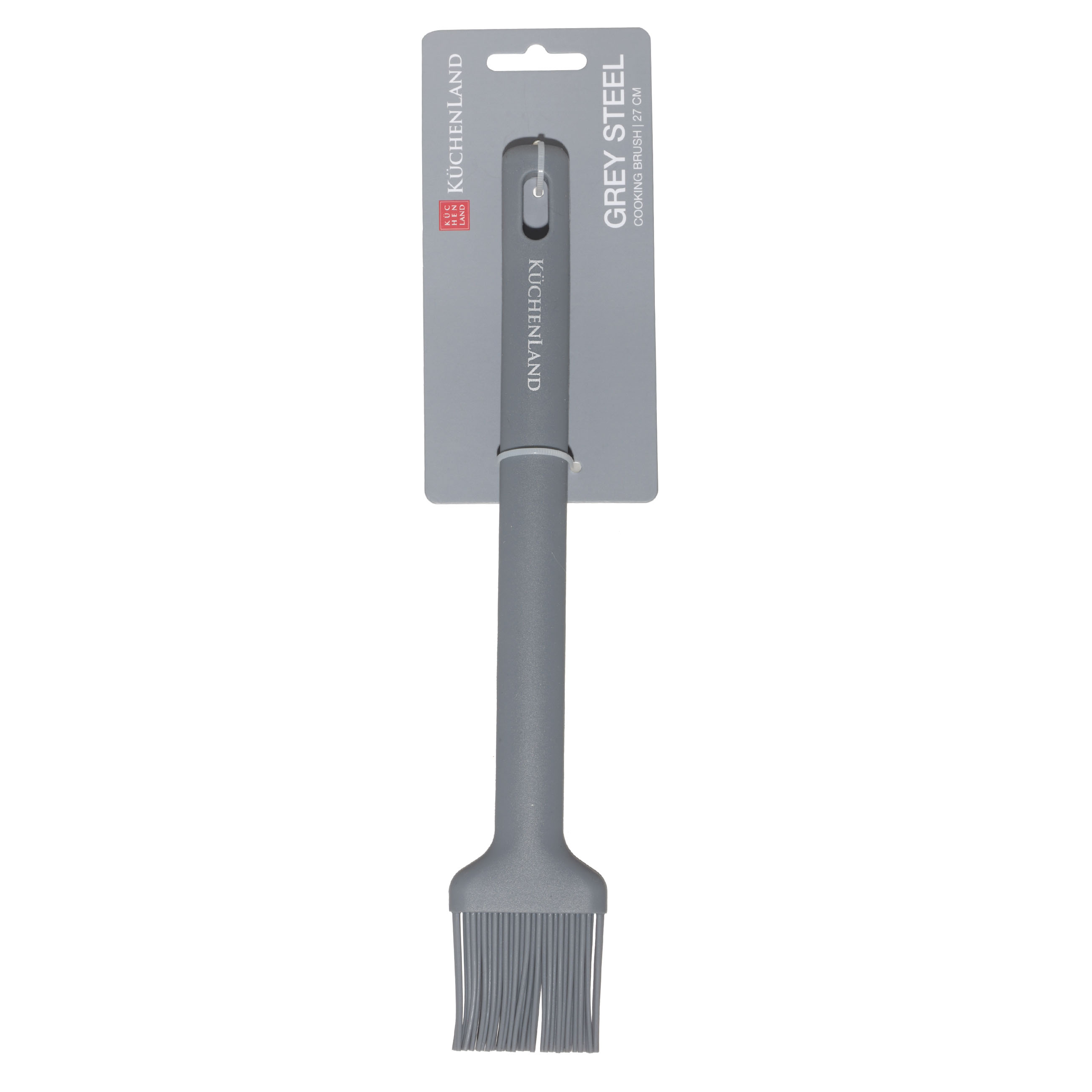 Кисть кулинарная, 27 см, силикон, серая, Grey steel, image-1