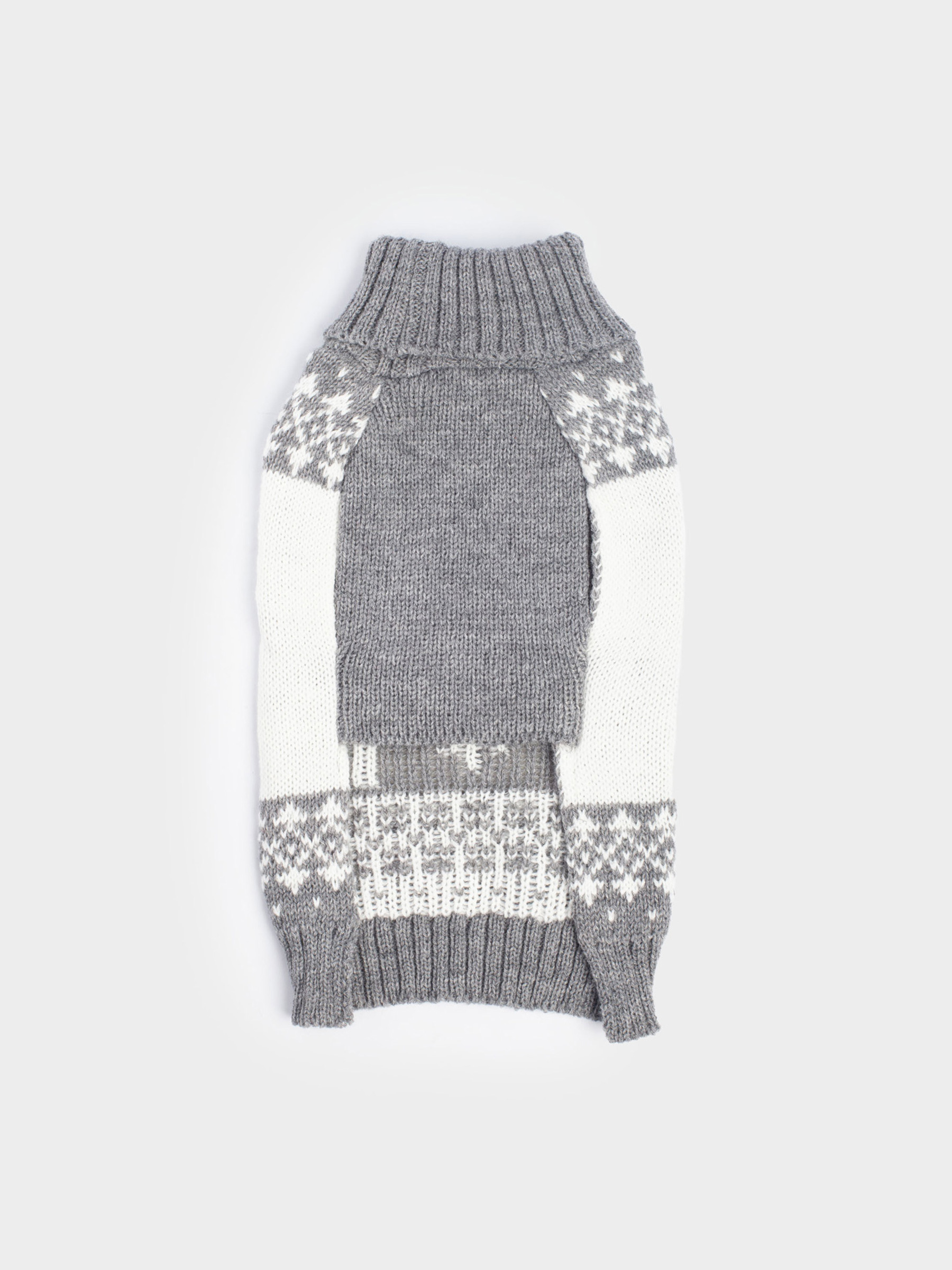 Свитер для животных, 38 см, р. M, акрил, серо-белый, Олени, Fashion pet, image-0