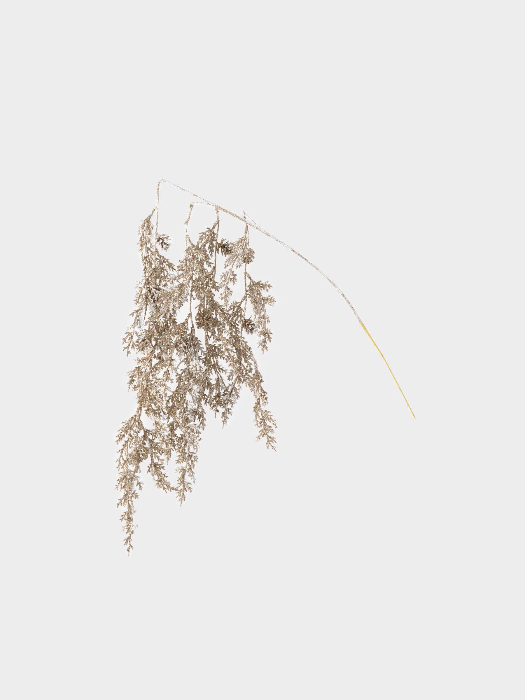 Ветка декоративная, 60 см, пластик/металл, Золотистая ель, Conifer champagne, image-1