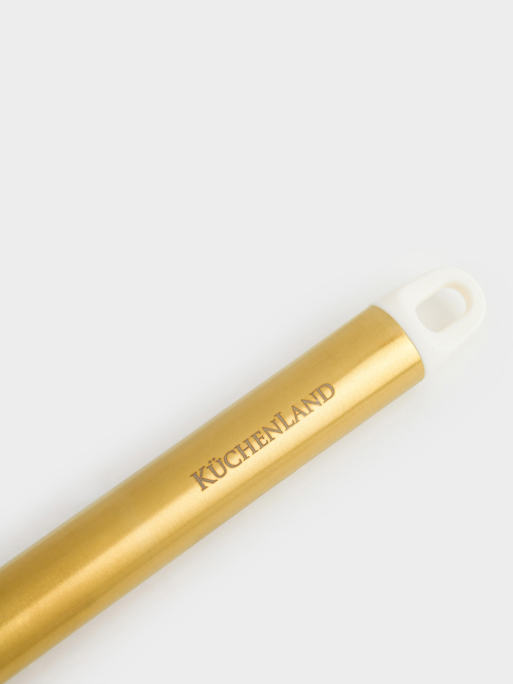 Шумовка, 35 см, силикон/сталь, молочная, Bello gold, image-4