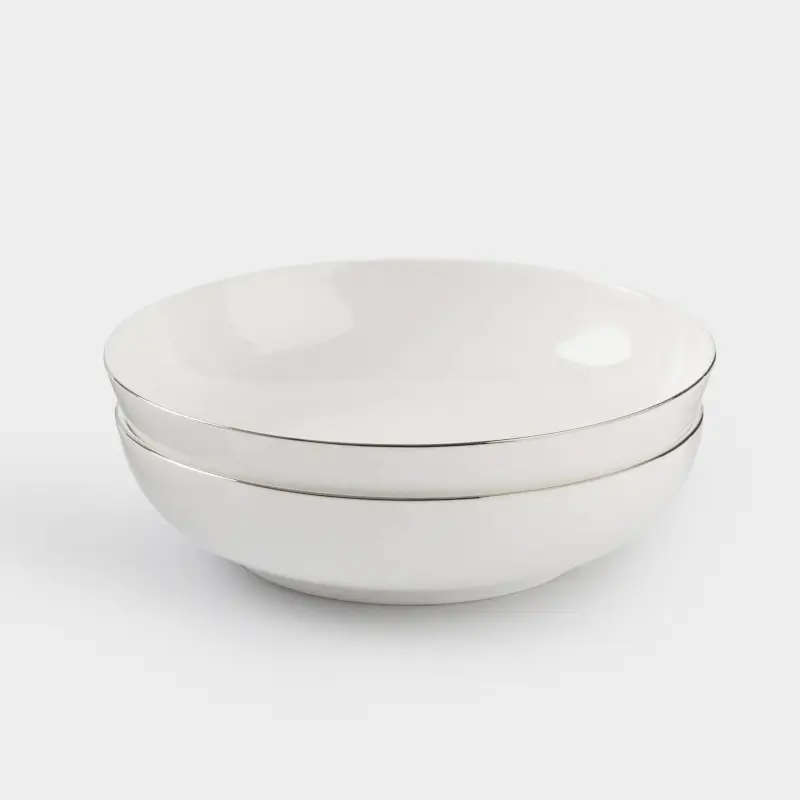 Тарелка суповая, 20х5 см, 2 шт, фарфор F, белая, Ideal silver ,image-0