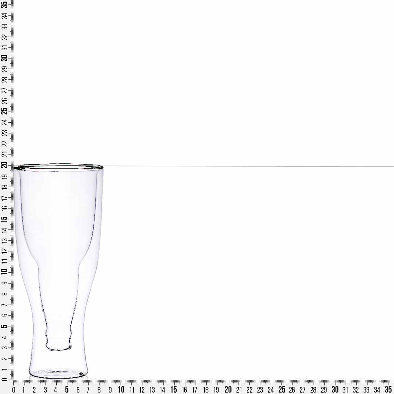 Стакан для пива, 430 мл, стекло Б, Бутылка, Air shape