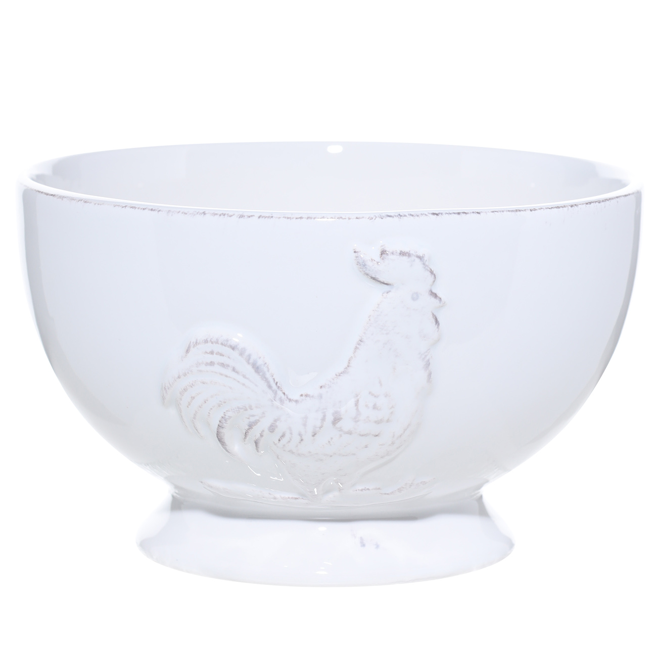 

Салатник, 15х9 см, керамика, белый, Петух, Provence rooster