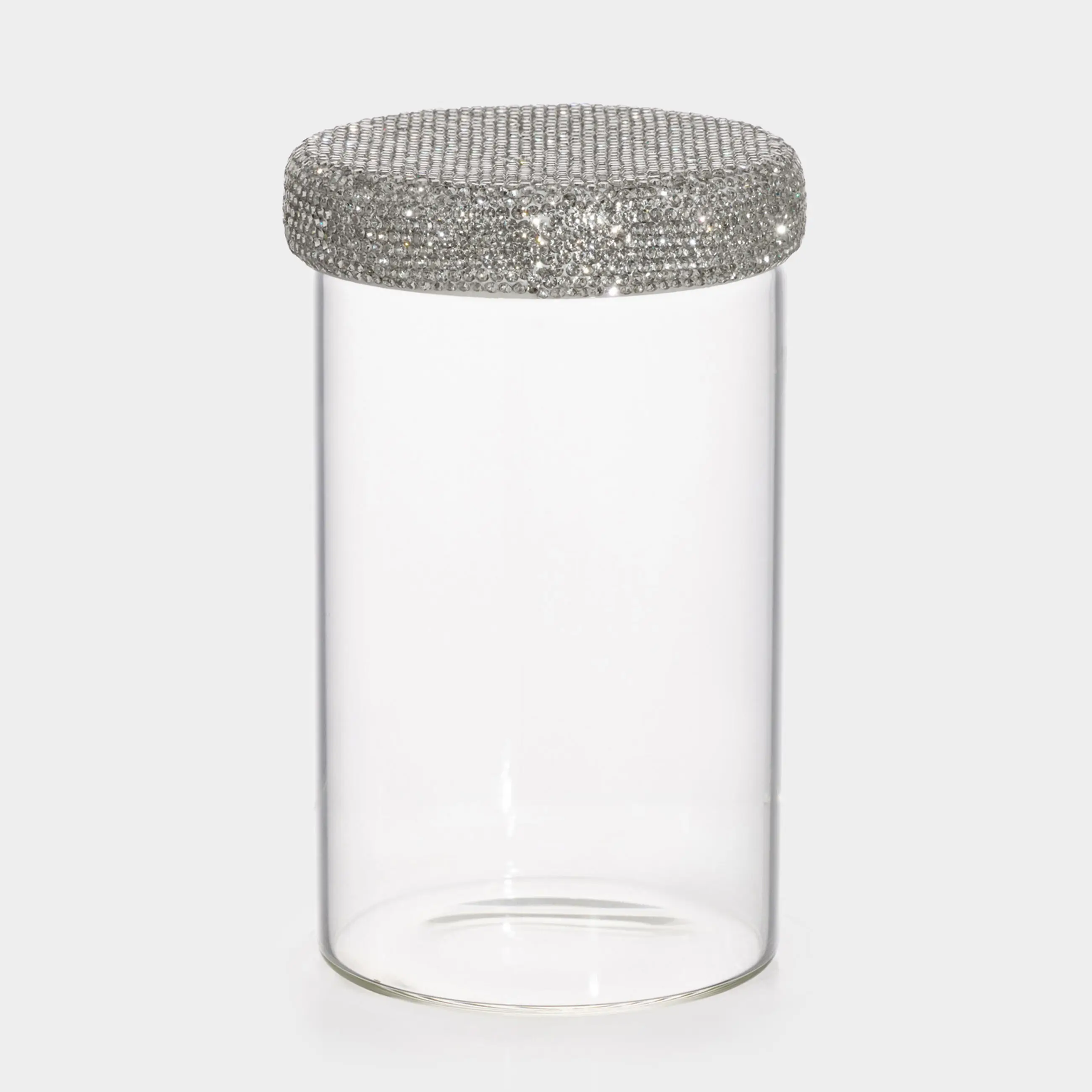 Емкость для хранения, 9х17 см, 900 мл, стекло Б/стразы, Crystal decor