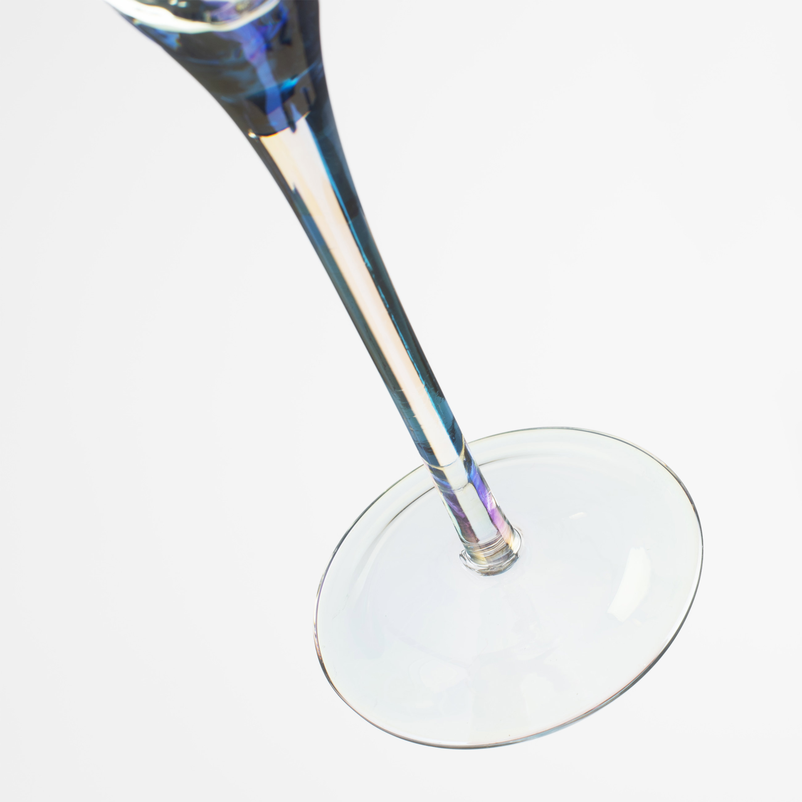 Бокал для шампанского, 275 мл, 2 шт, стекло, перламутр, Ripply polar изображение № 6