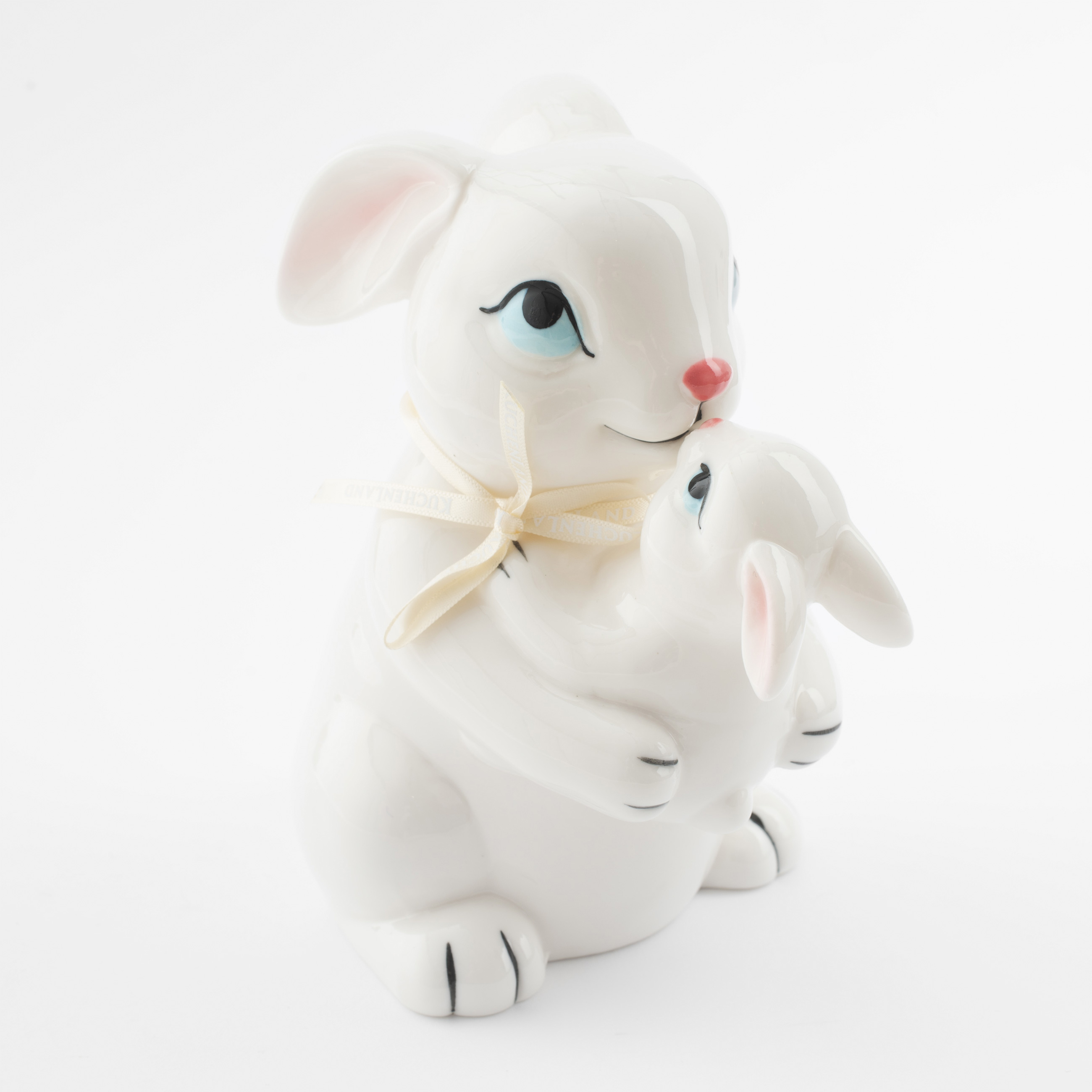 Статуэтка с подсветкой, 16 см, фарфор P, белая, Крольчиха с крольчонком, Easter изображение № 2