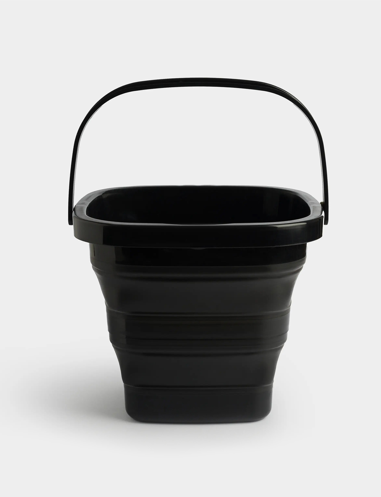 Ведро складное, 5 л, пластик/резина, квадратное, черное, Foldaway black, image-1
