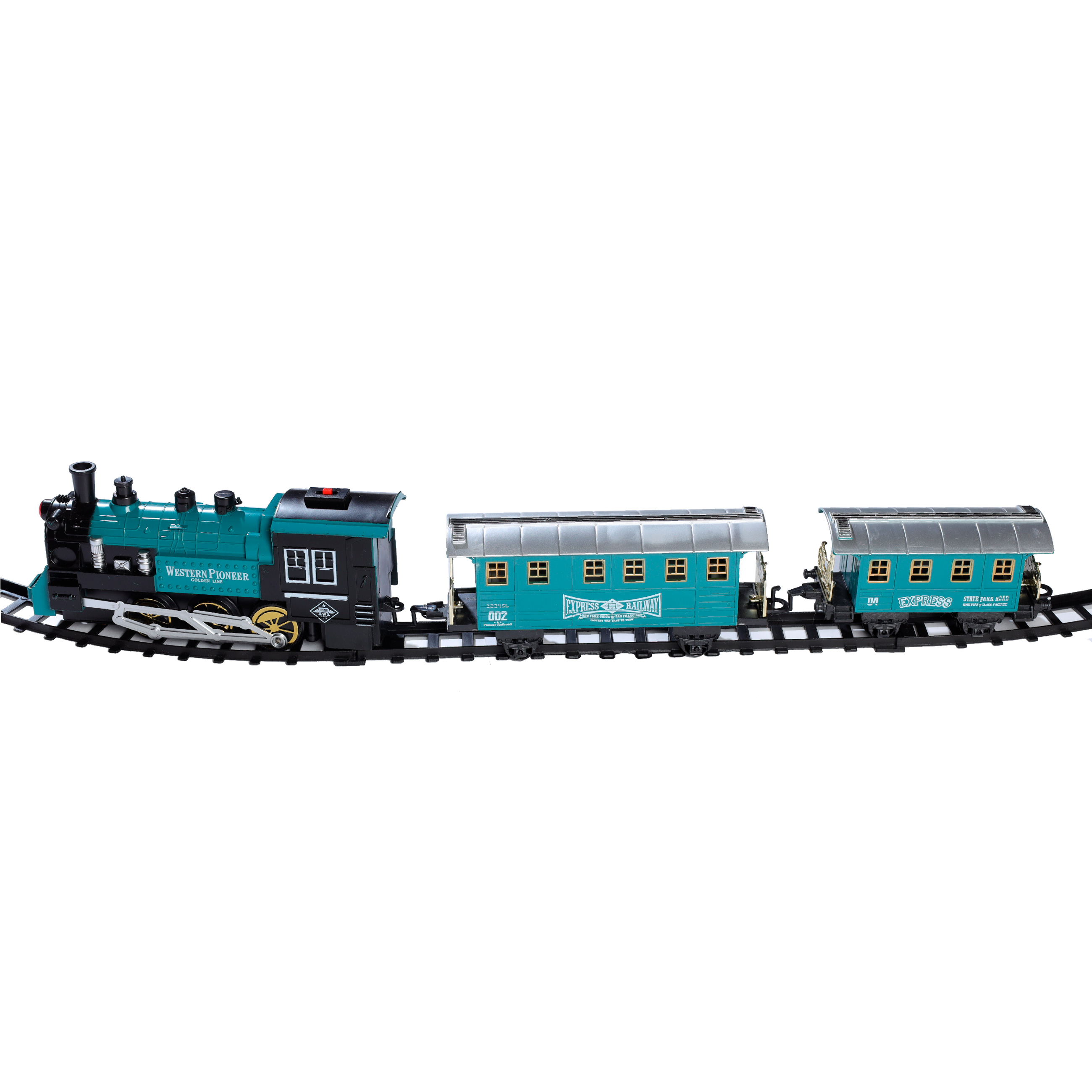 Железная дорога игрушечная, L, музыкальная, с подсветкой/дымом, пластик, Game rail изображение № 4