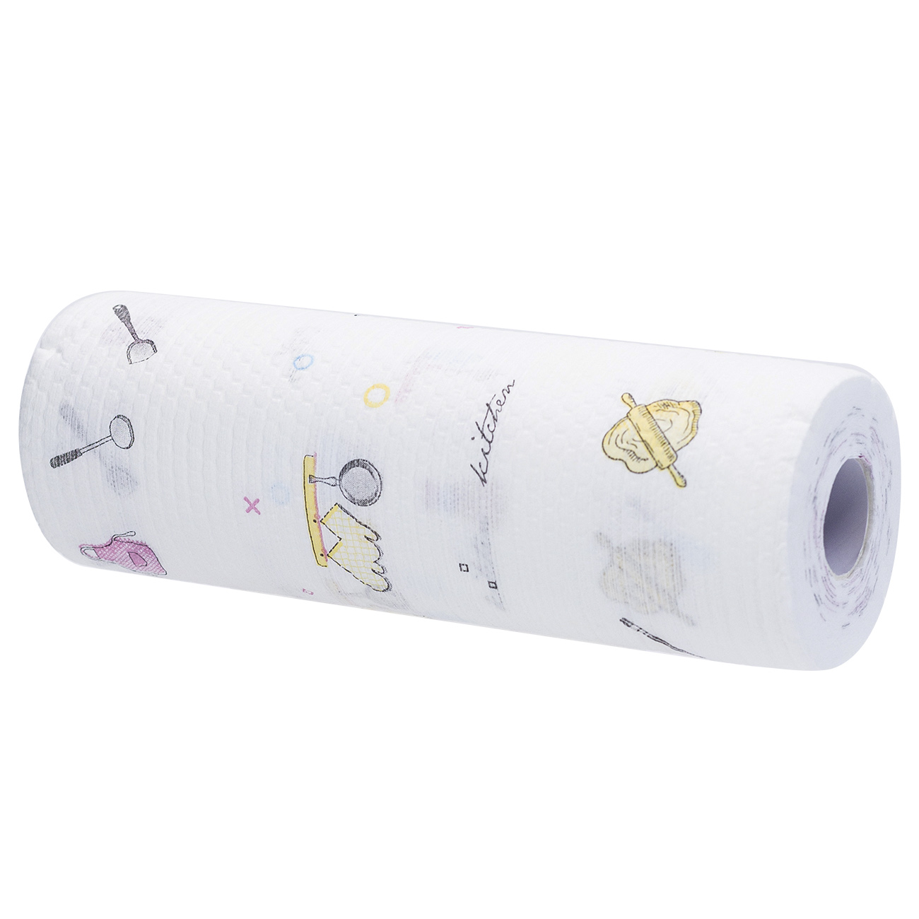 Полотенца рулонные, 25х25 см, 50 шт, целлюлоза, белые, Кухня, Roll, image-1