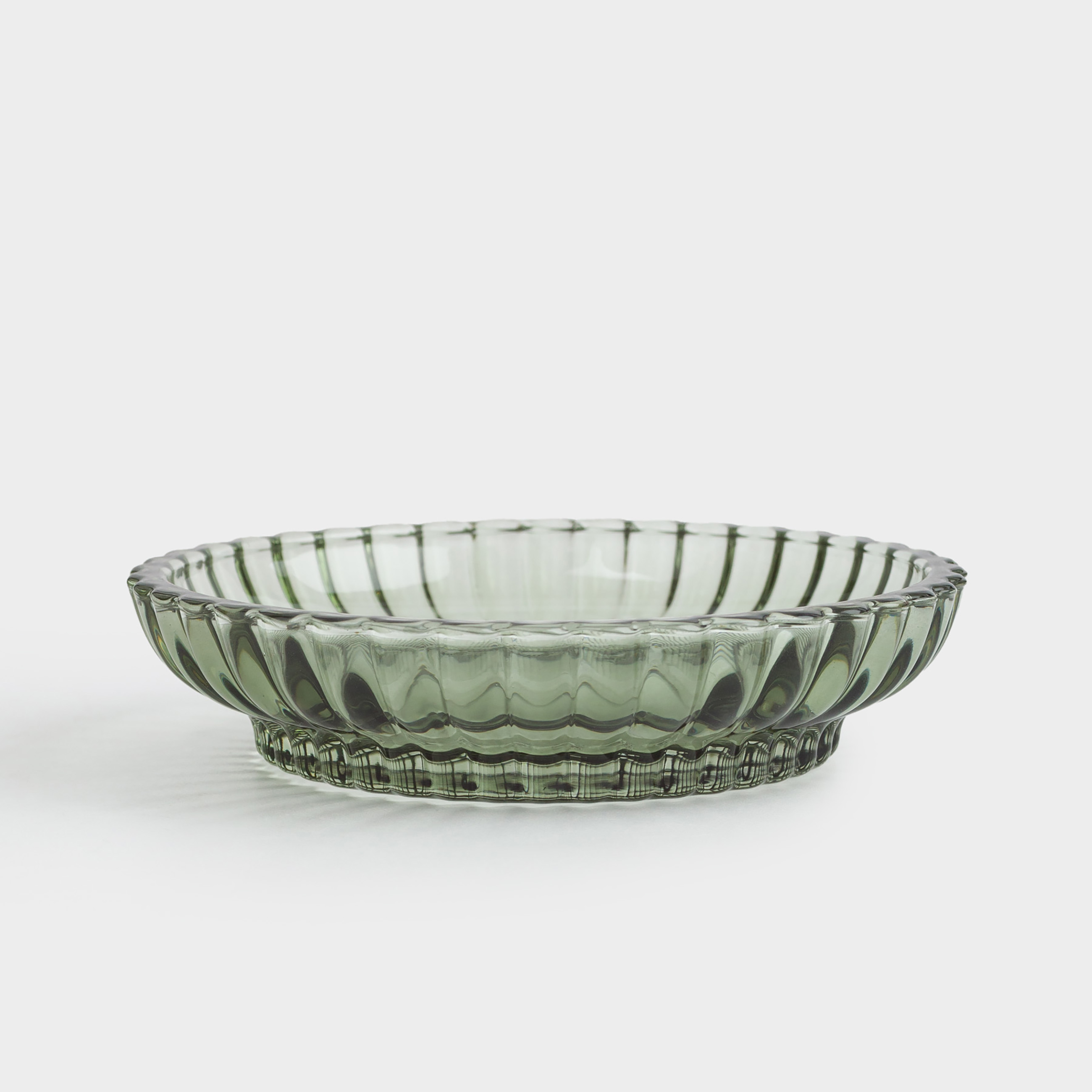 Мыльница 11 см стекло круглая зеленая Artemis 899₽