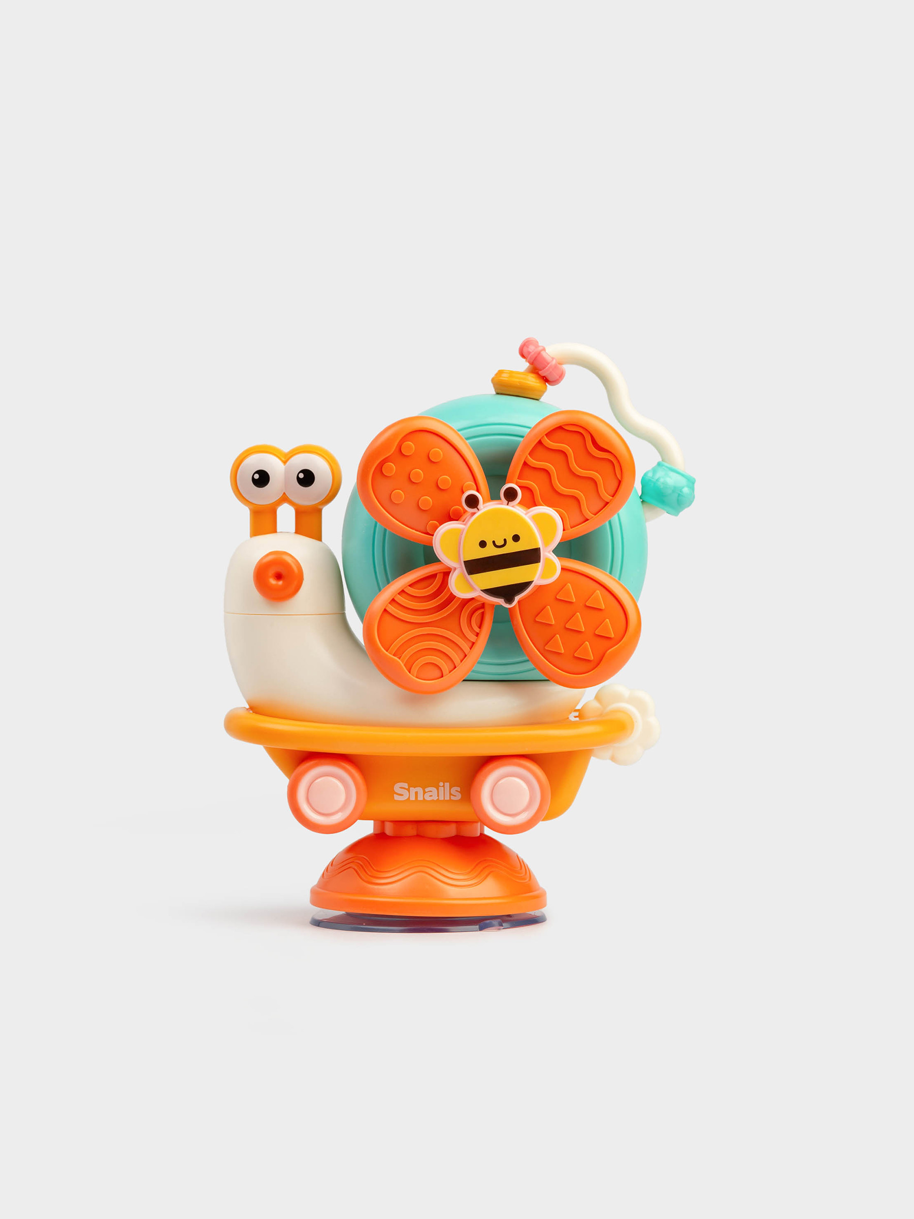 Игрушка развивающая, 12х15 см, пластик, цветная, Улитка на колесах, Kiddy, image-1