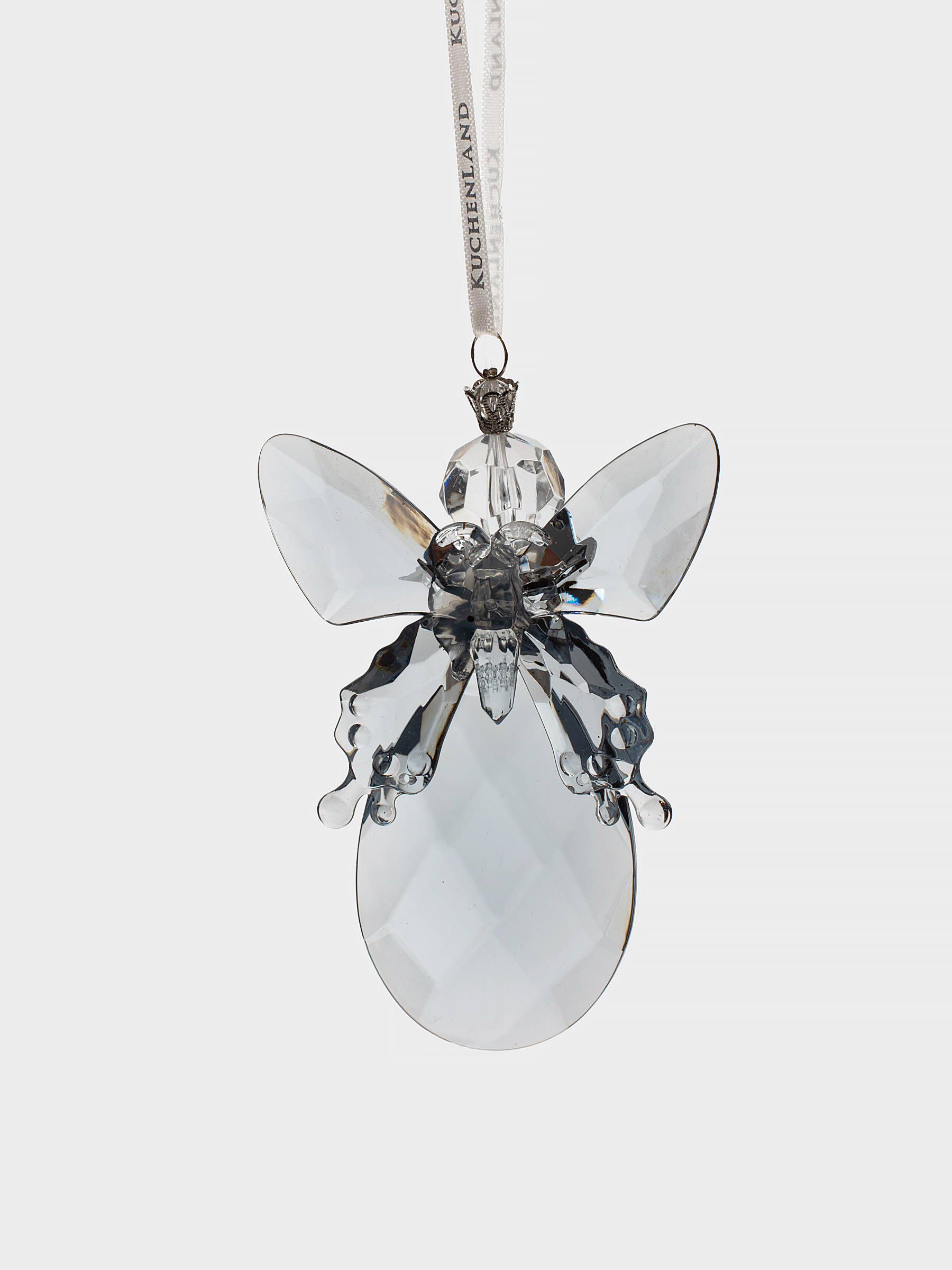 Игрушка елочная, 5х13 см, акрил, серая, Кристалл, Ice crystal, image-1